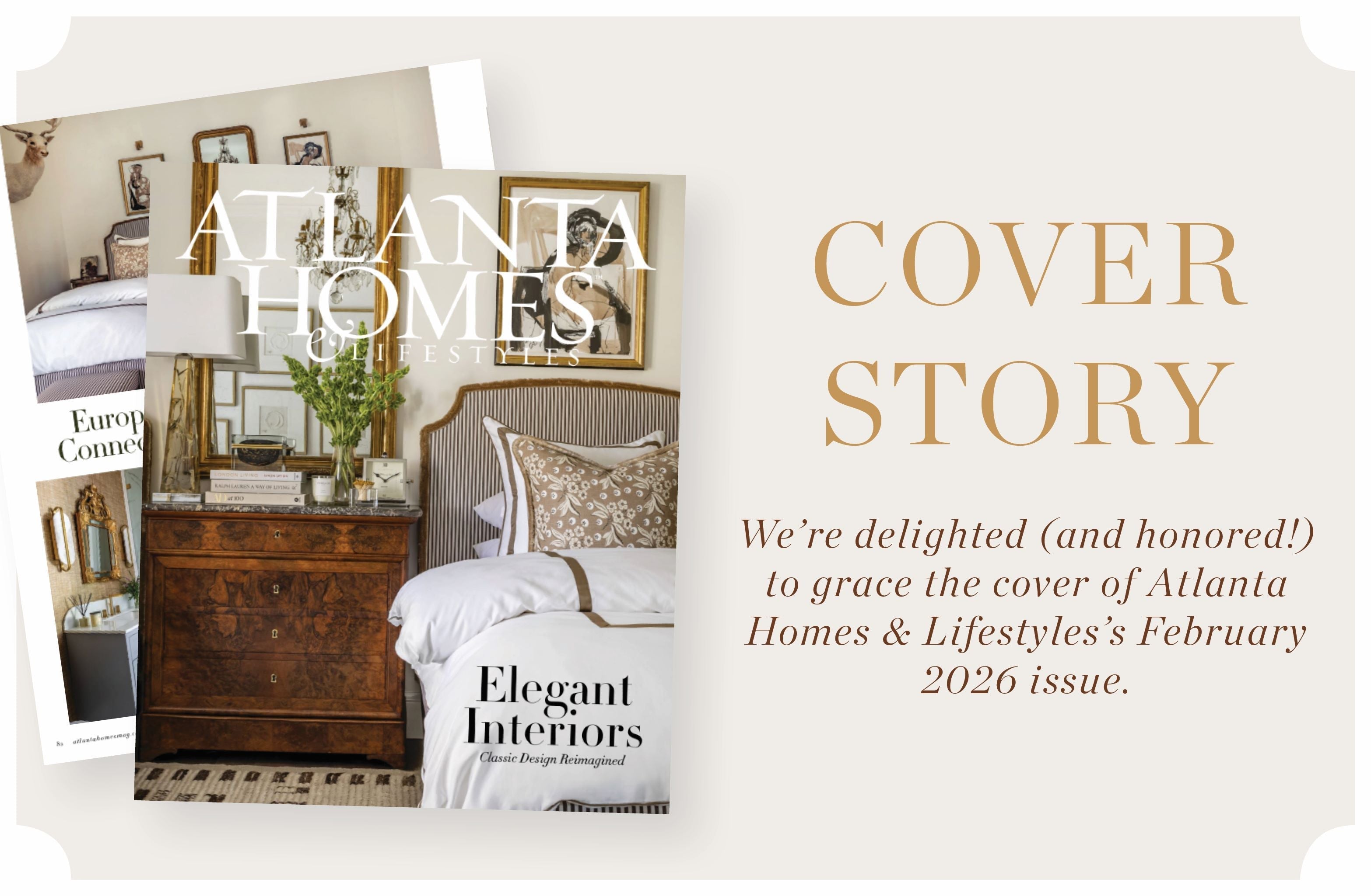 Thrilled to be on the cover of Atlanta Homes and Lifestyles February 2026!