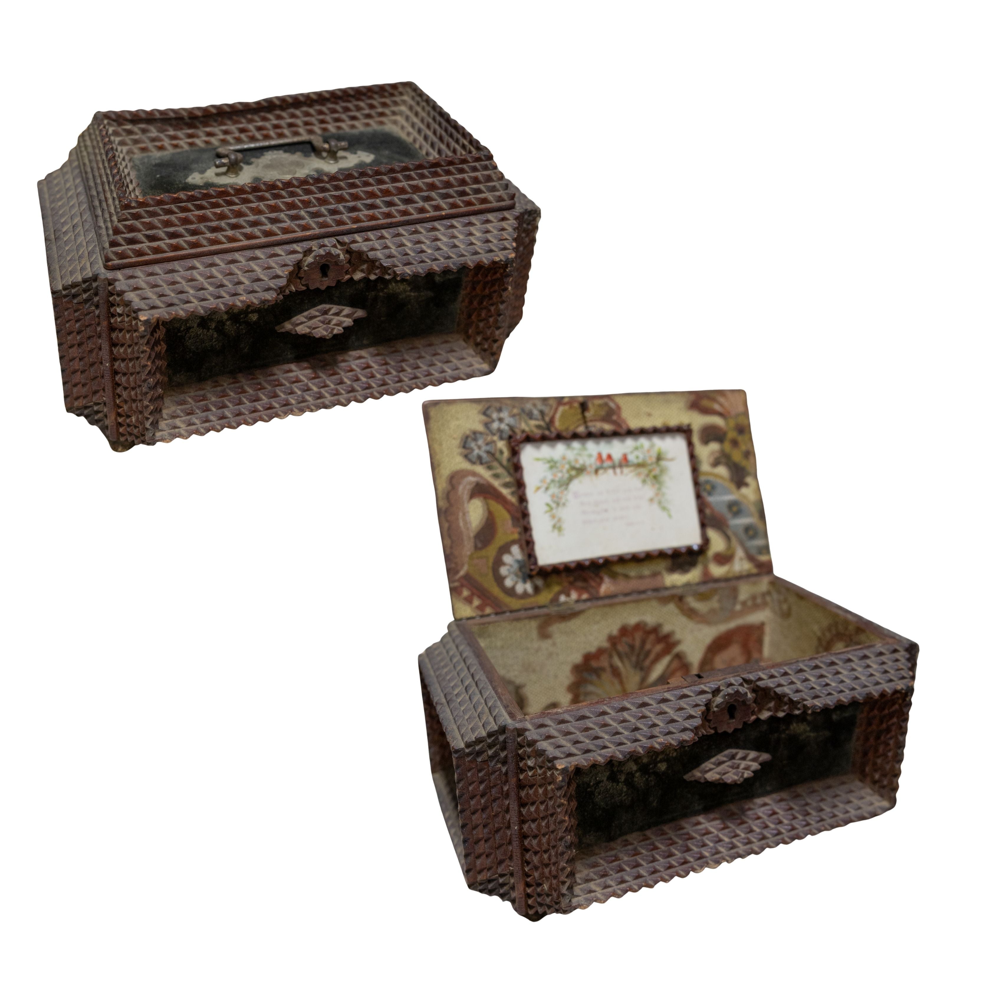 Tramp Art Box w/ Poem