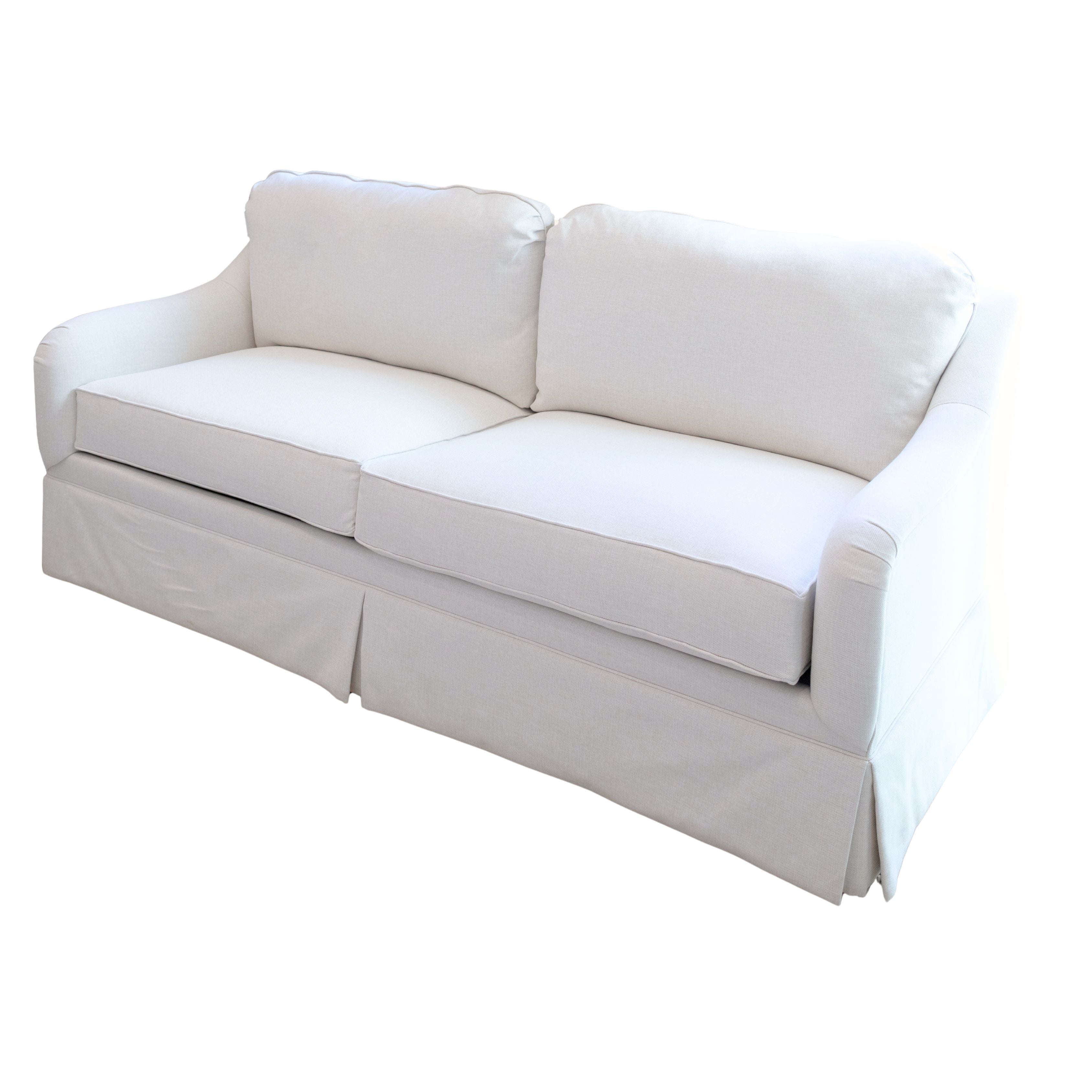 84" Eloise Sofa with Box Skirt - Hailey Cotton Performance Fabric