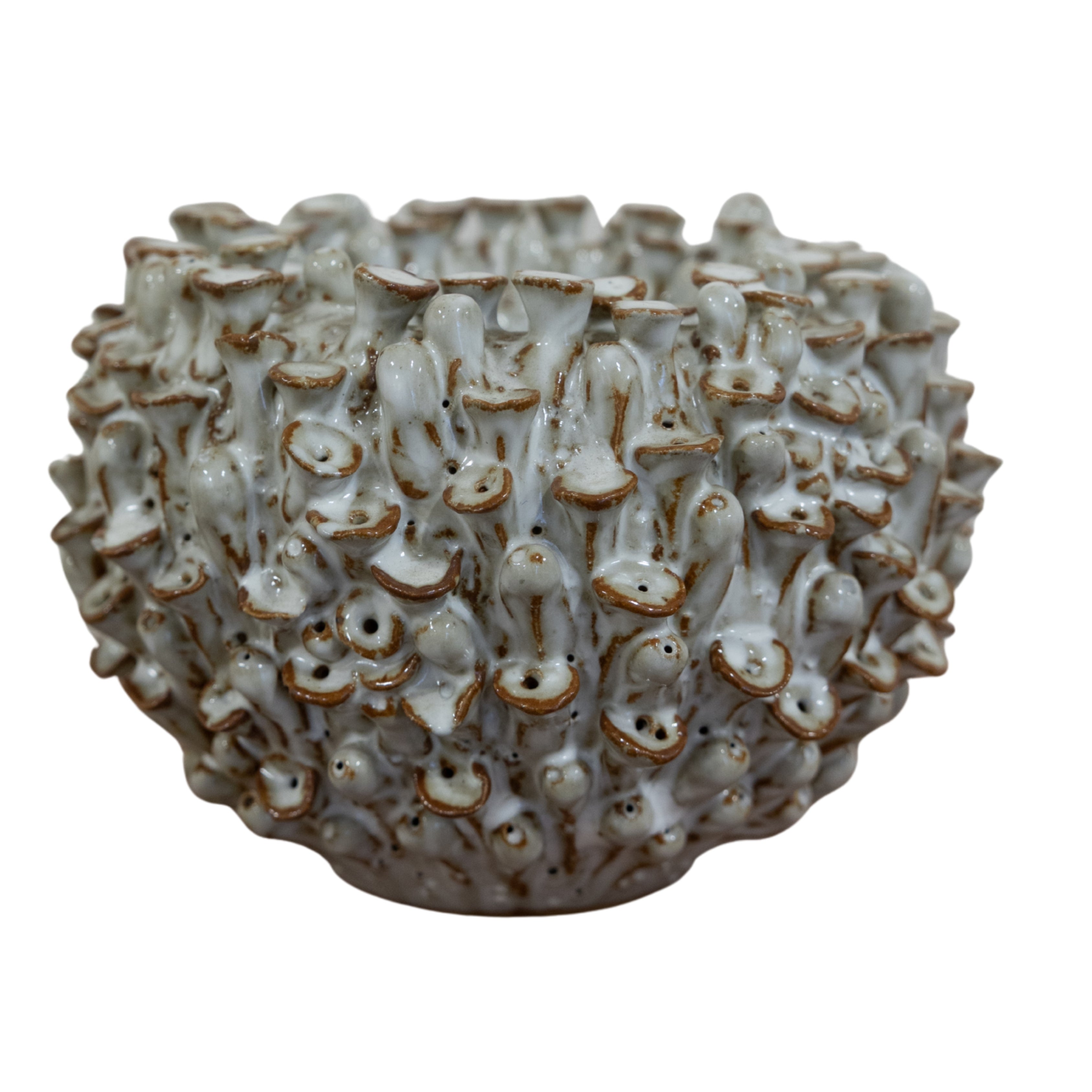 Small White Urchin Pot