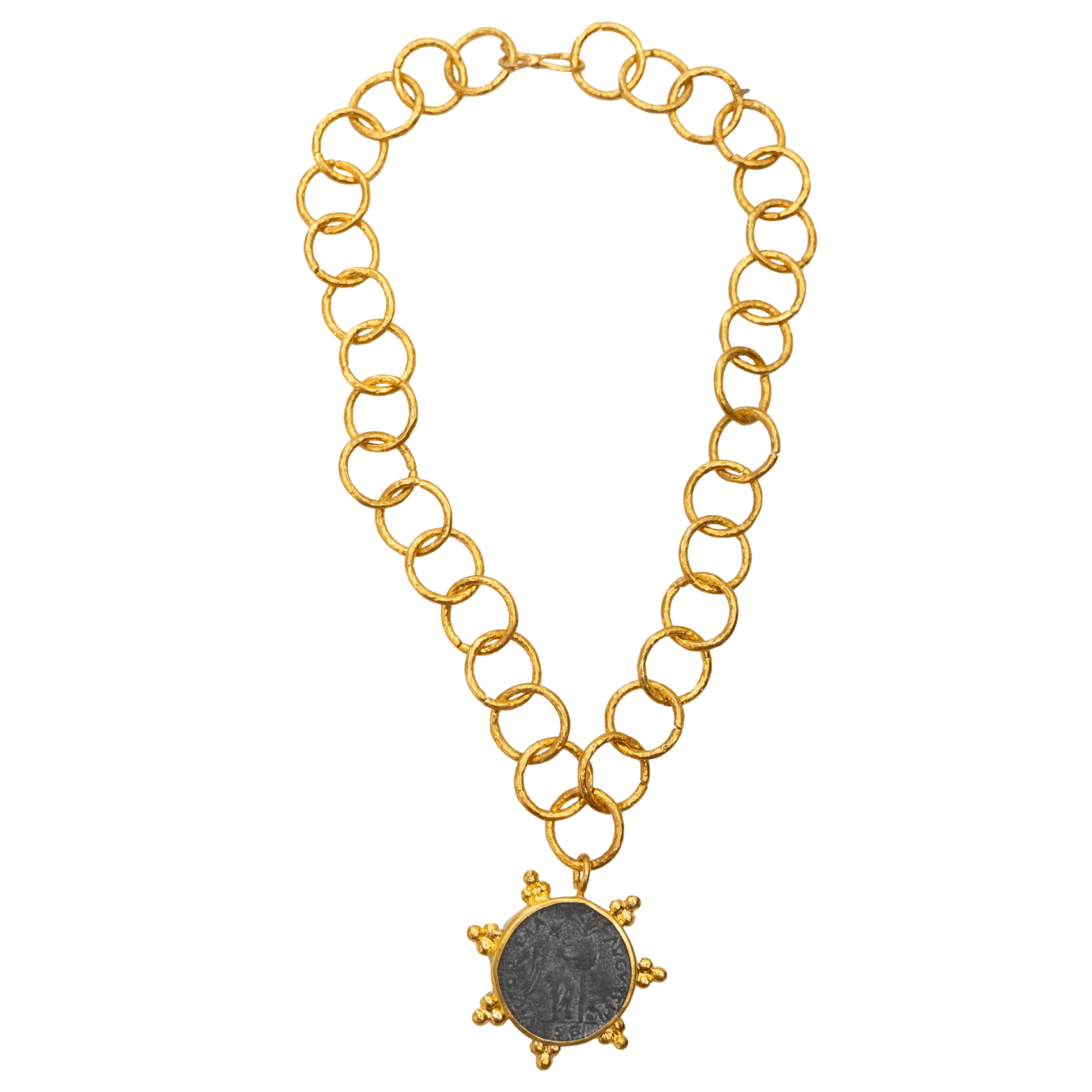 Large Link & Coin Necklace