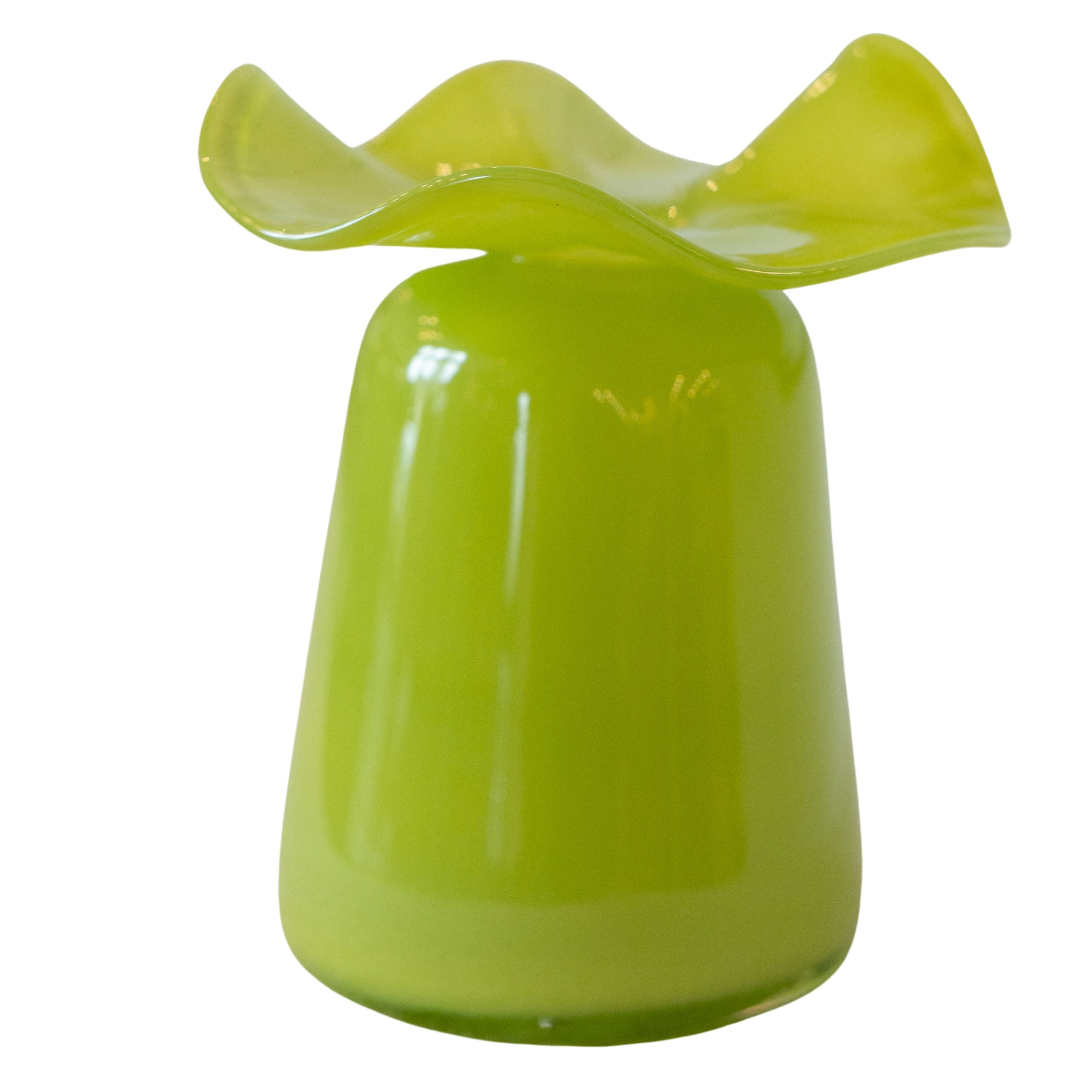 Light Green Ruffle Bud Vase