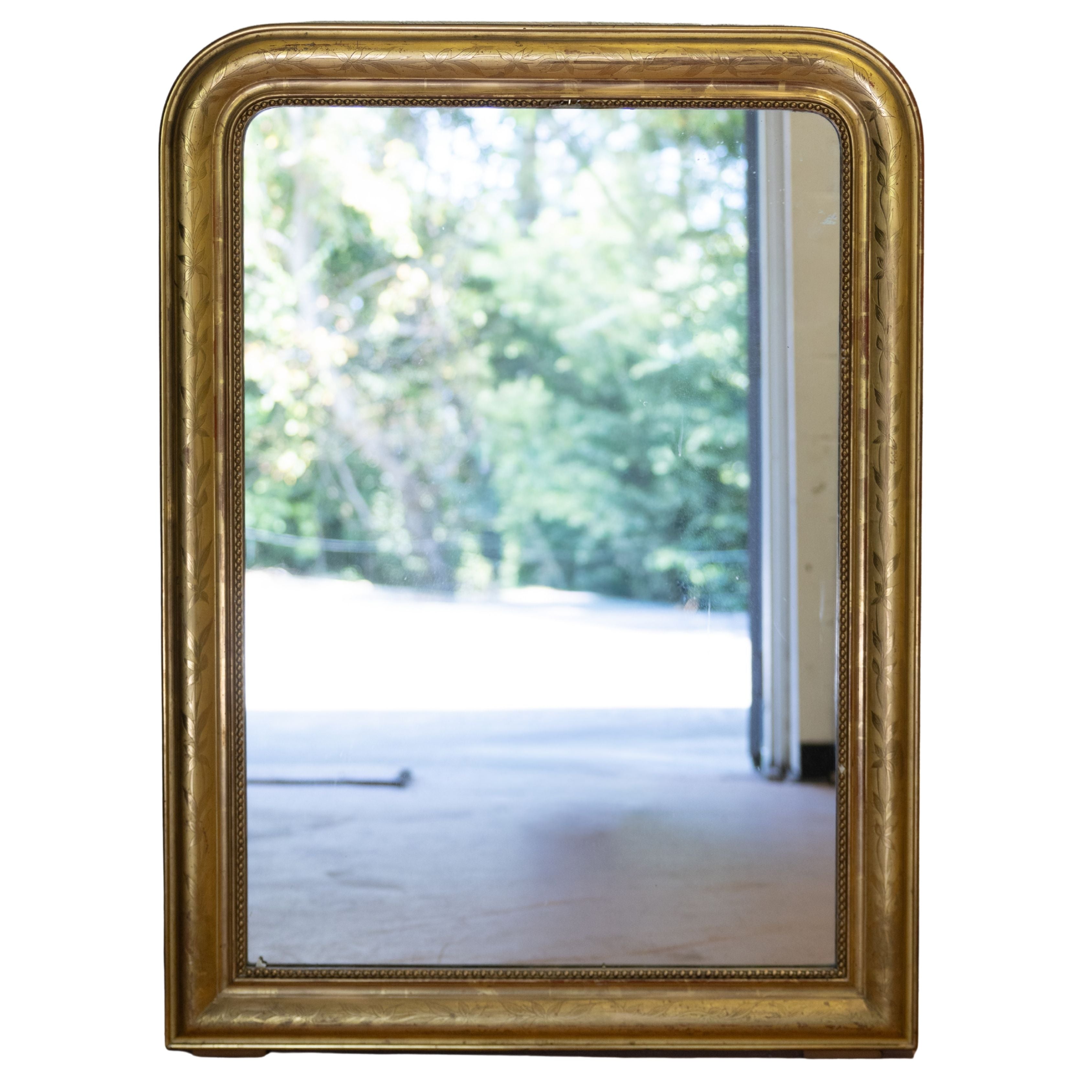 LP Mirror w/ Floral 47"H