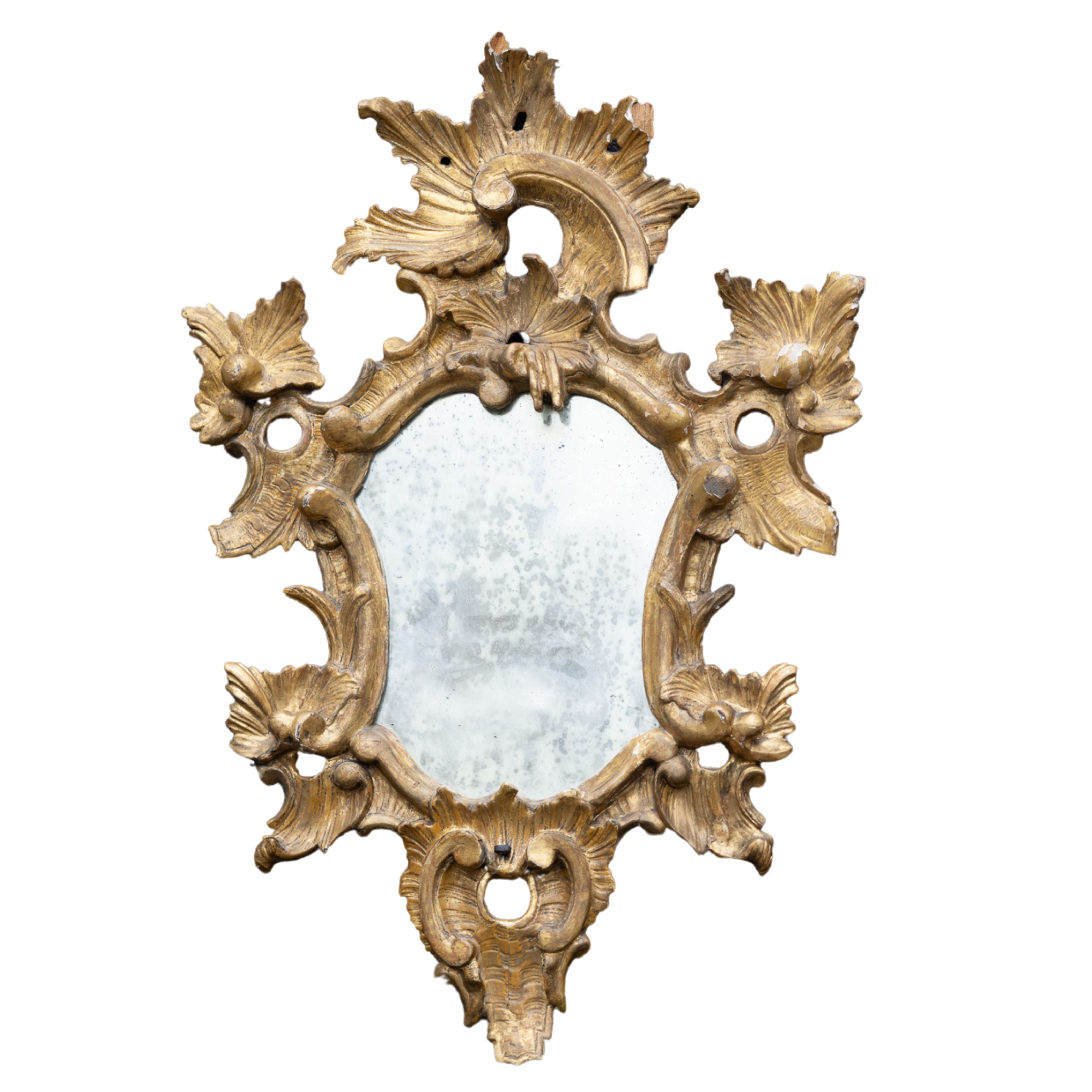 Venetian Gilded Carved Mirror 33x18