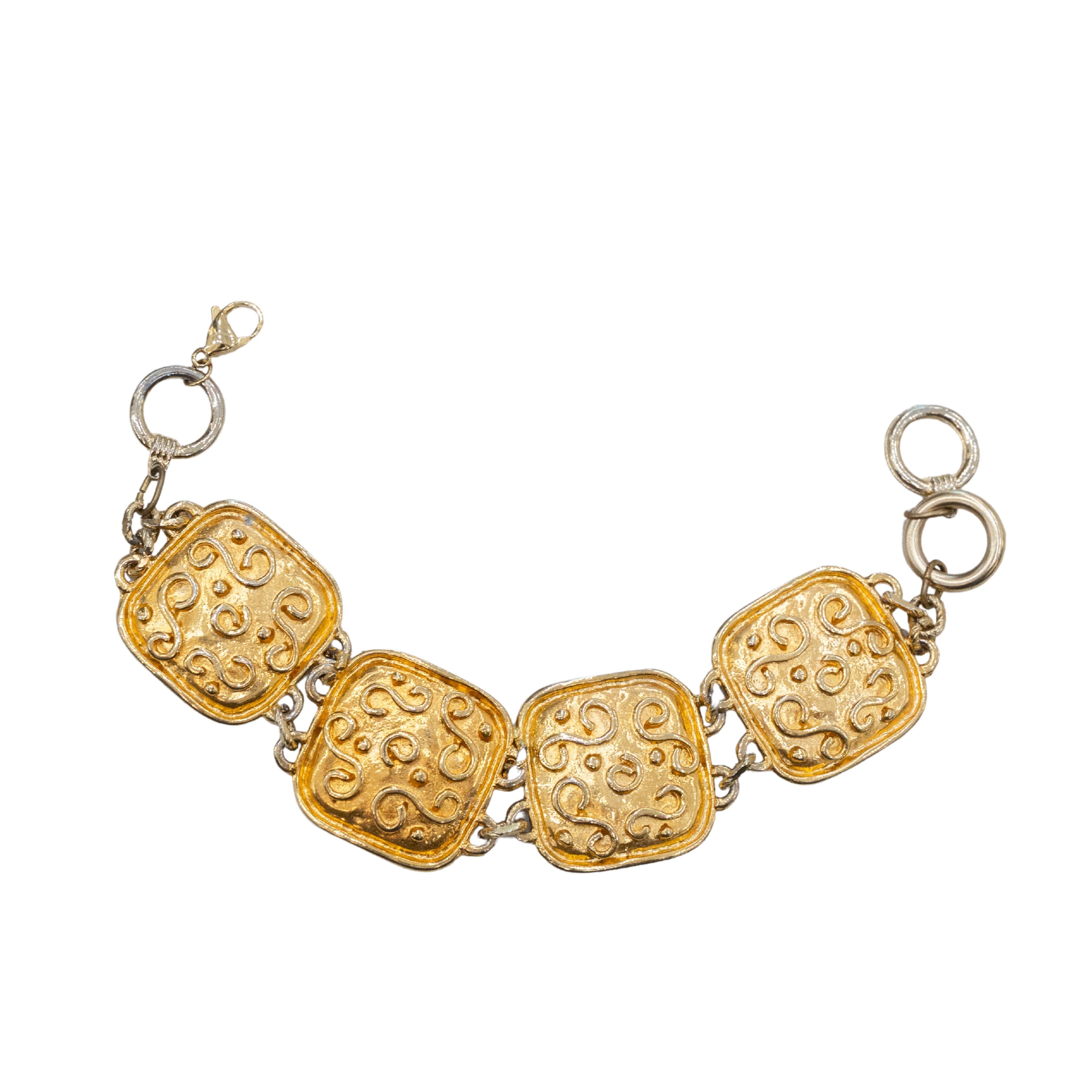 Vintage Gold Square Bracelet
