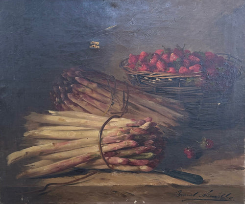 Heritage - Still Life was Asparagus and Strawberries (21.5 x 25.5)