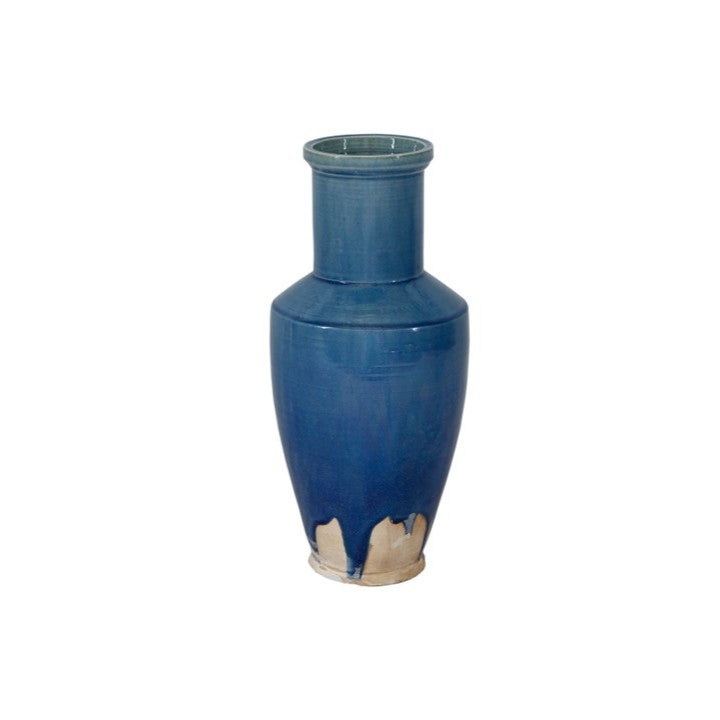 12" Blue Green Long Neck Vase