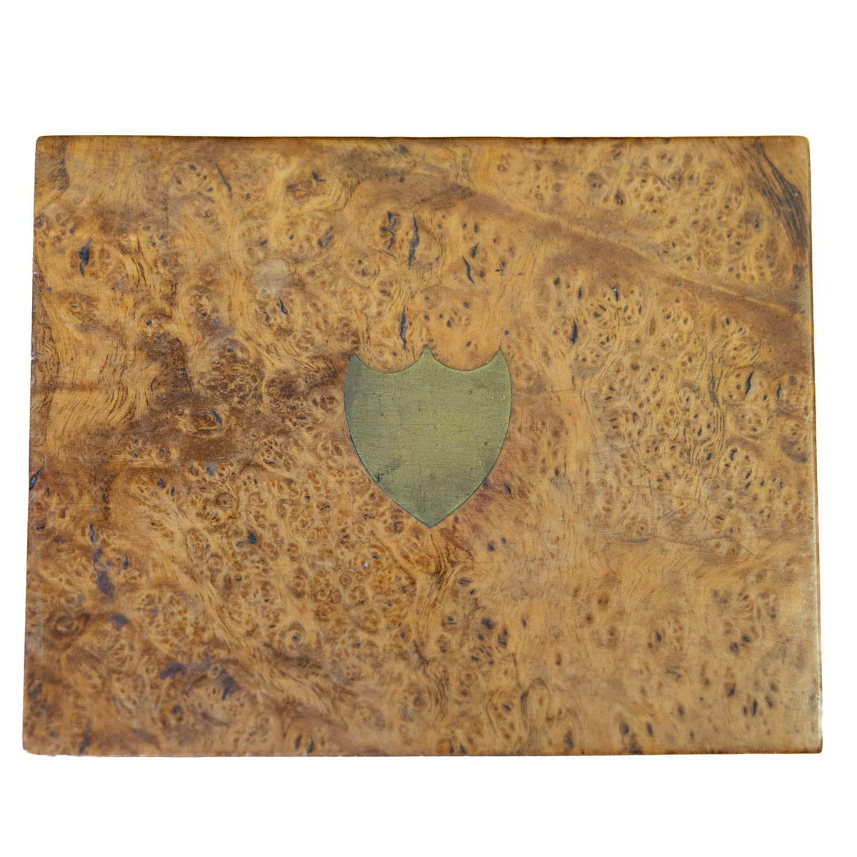 Decorative Wood Box w/ Metal Crest