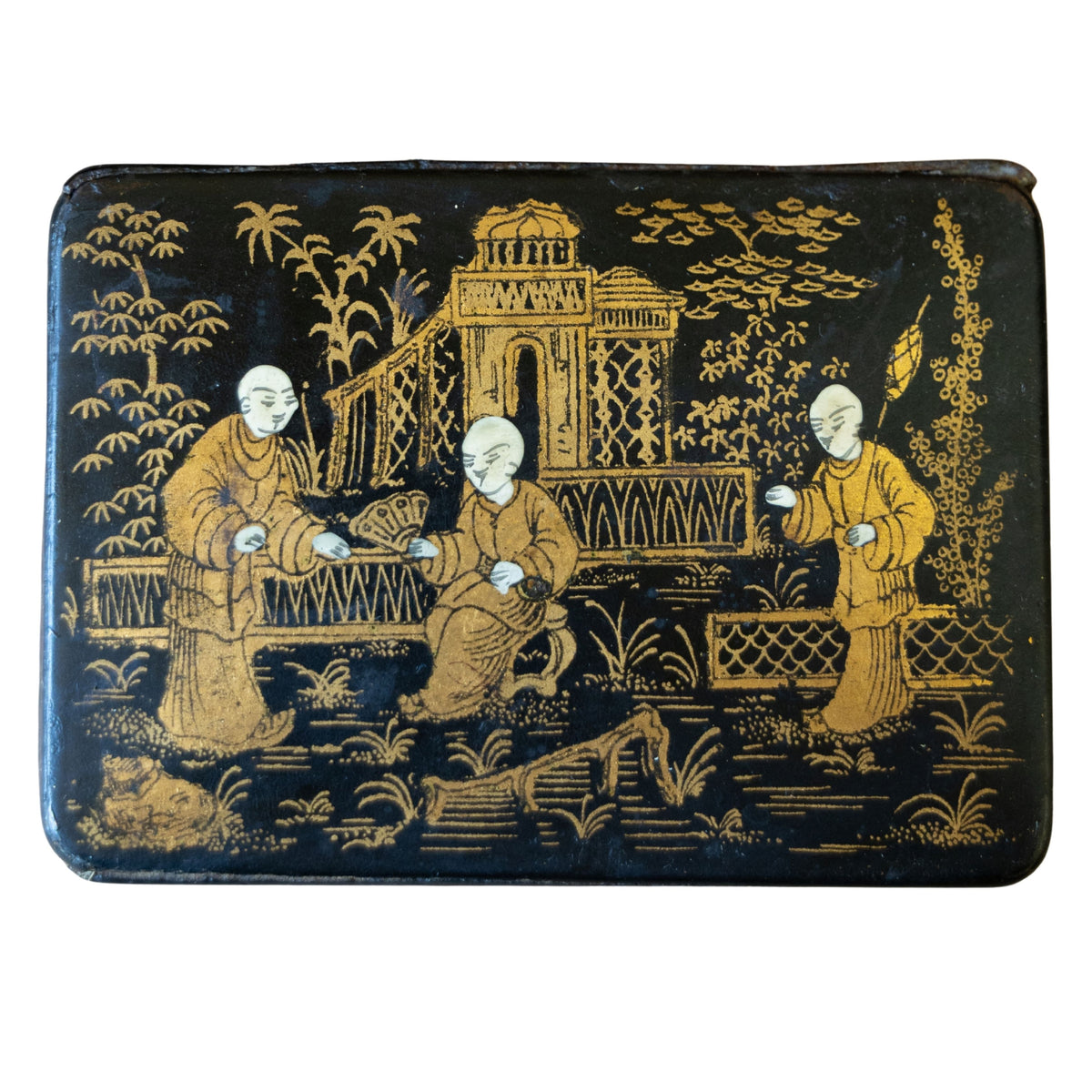 Chinoiserie Lidded Box 4.25"L