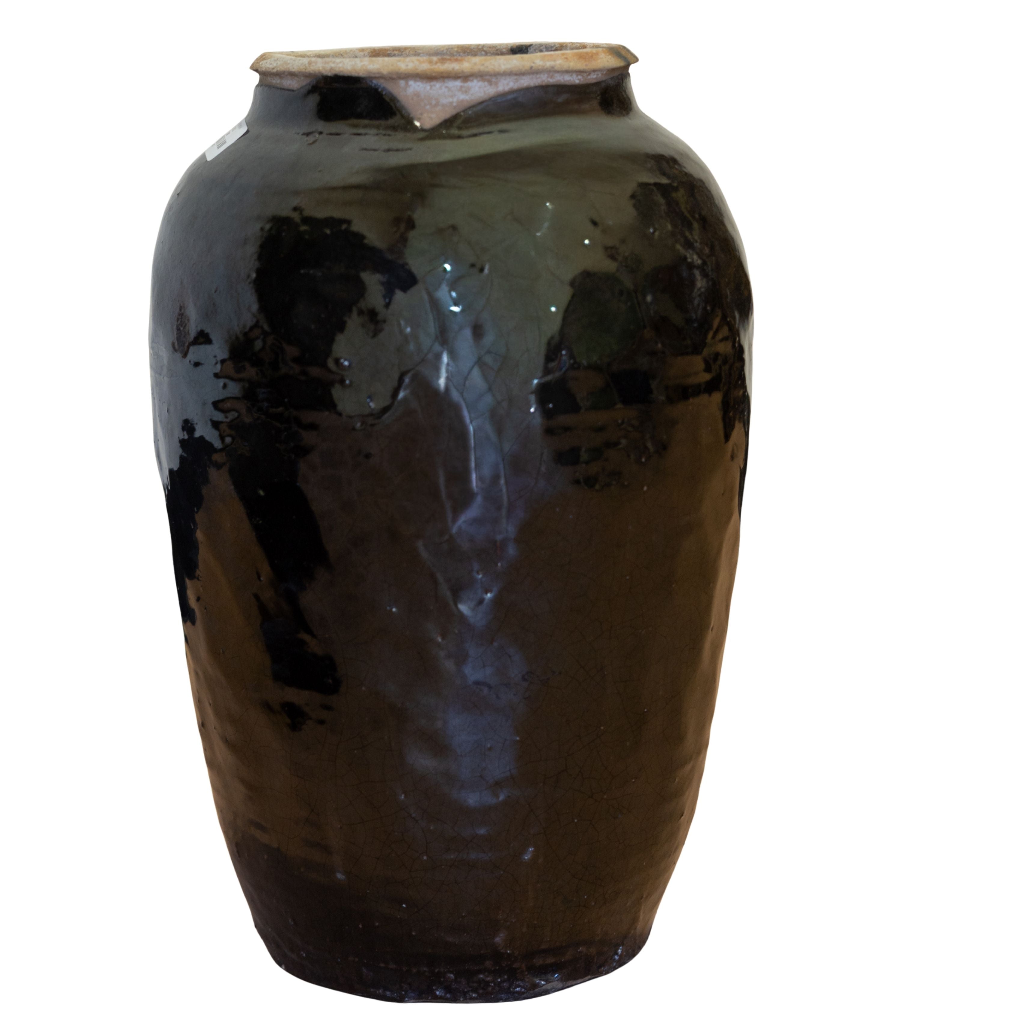 Tall Black Pot Vessel