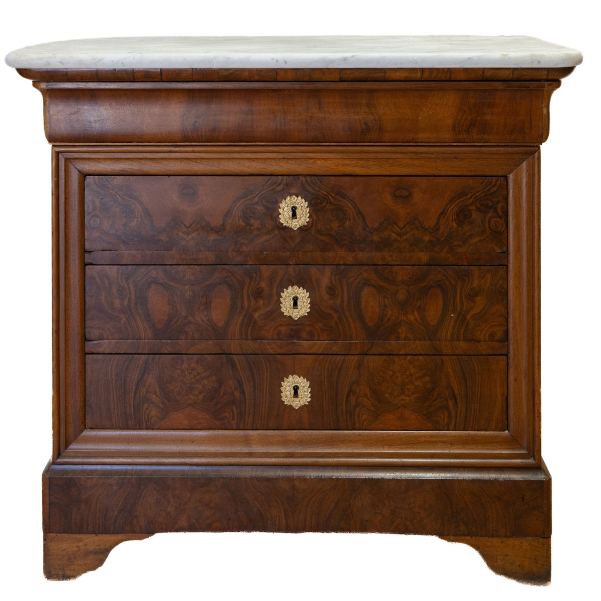 Small Commode Louis Philippe with White Marble (40x18x37H)