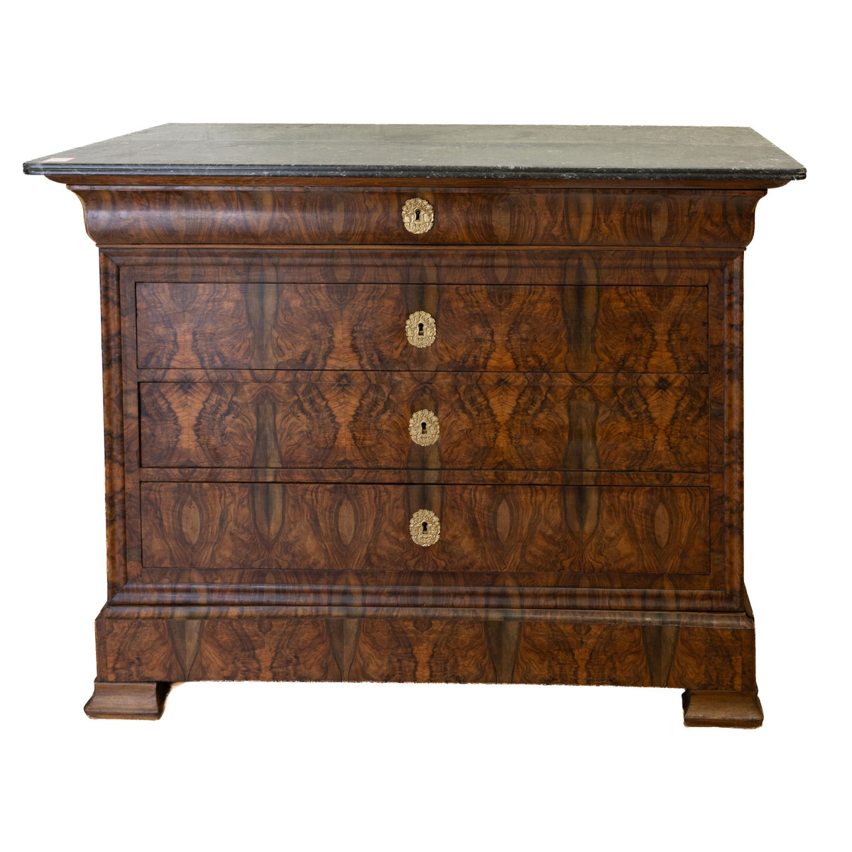 LP Commode with Waxed Finish & Marbling (50.5x22.5x38H)