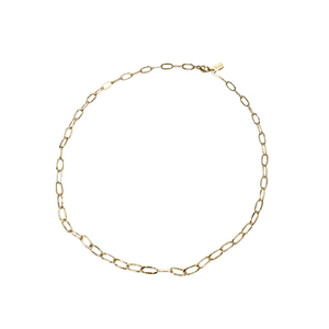 18" 14K GF Paperclip Large Links Necklace