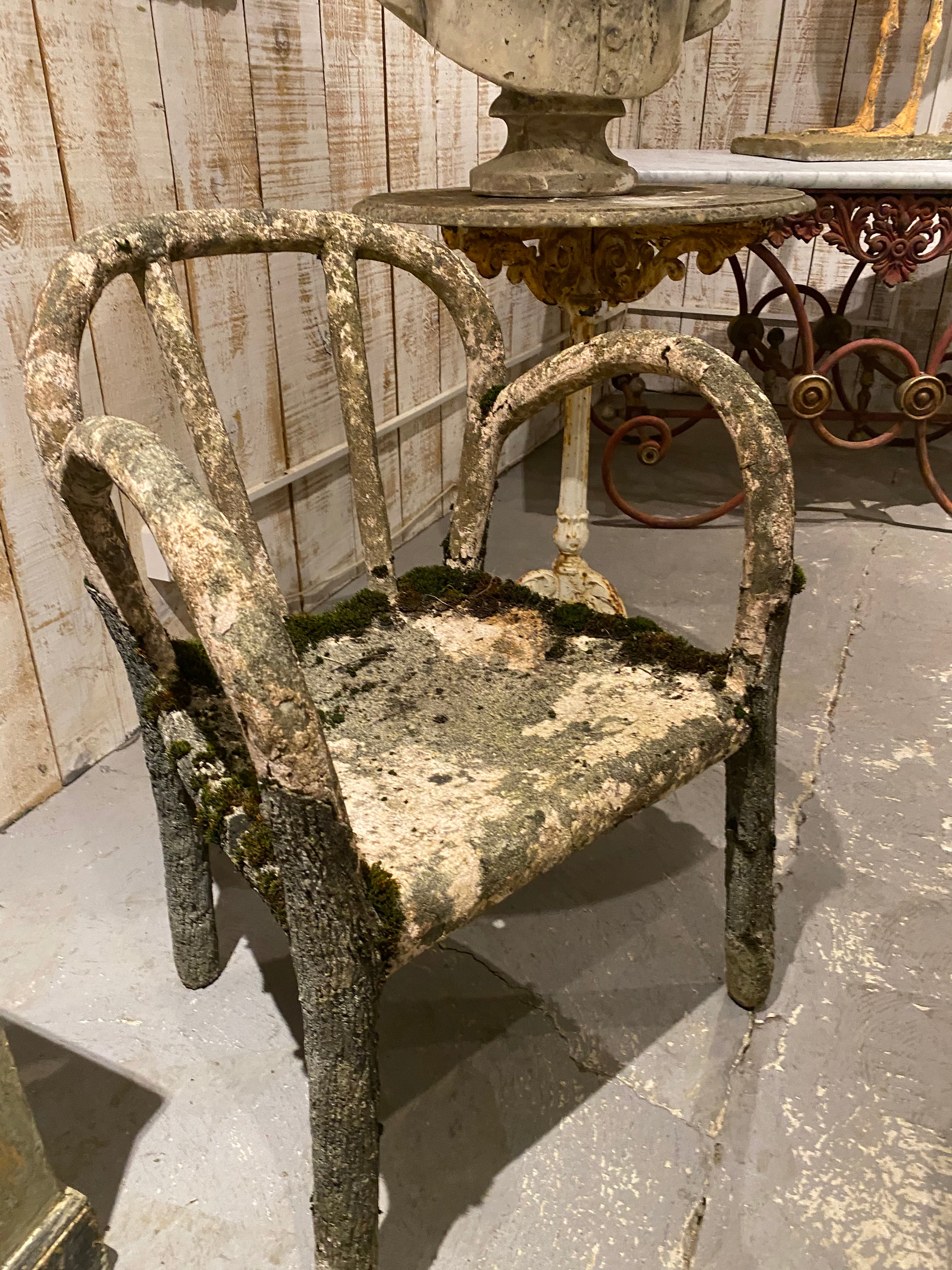 Pair of Faux Bois Armchairs Late 19th C.