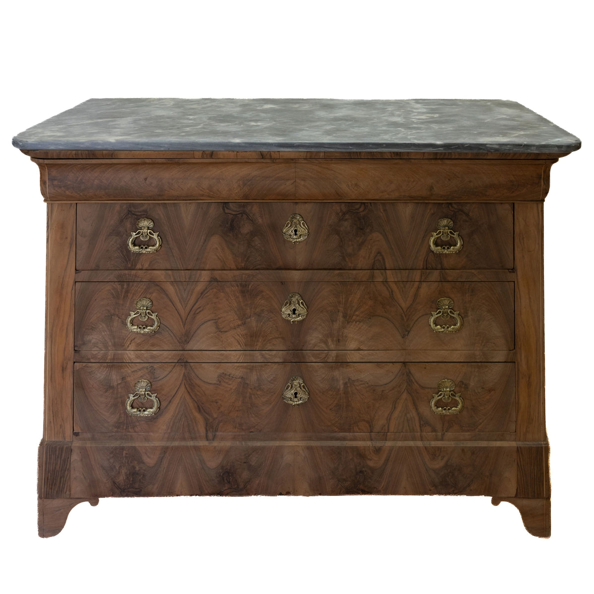 Stripped LP Commode with Grey Marble (51x23x37.5H)