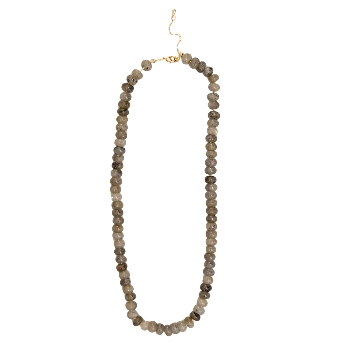 Labradorite Grey Hand-Beaded Gemstone Necklace