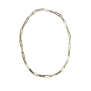 16" 14K LG Paperclip Necklace