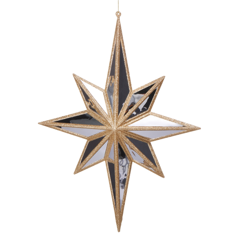 Mirrored North Star Ornament 17"H