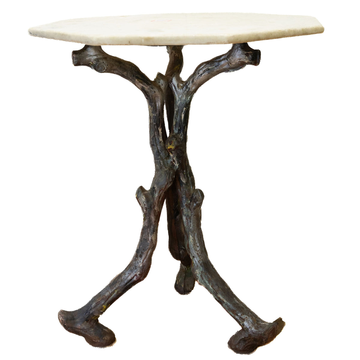 Marble-Topped Garden Table