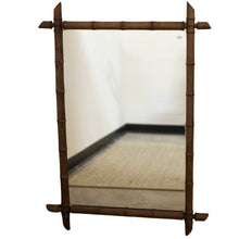 Load image into Gallery viewer, Oak Bamboo Style Mirror