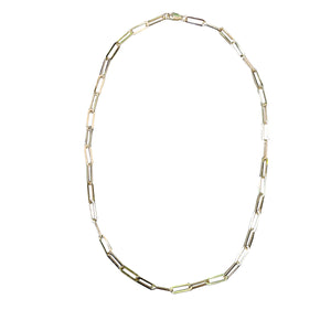 18" 14K LG Paperclip Necklace