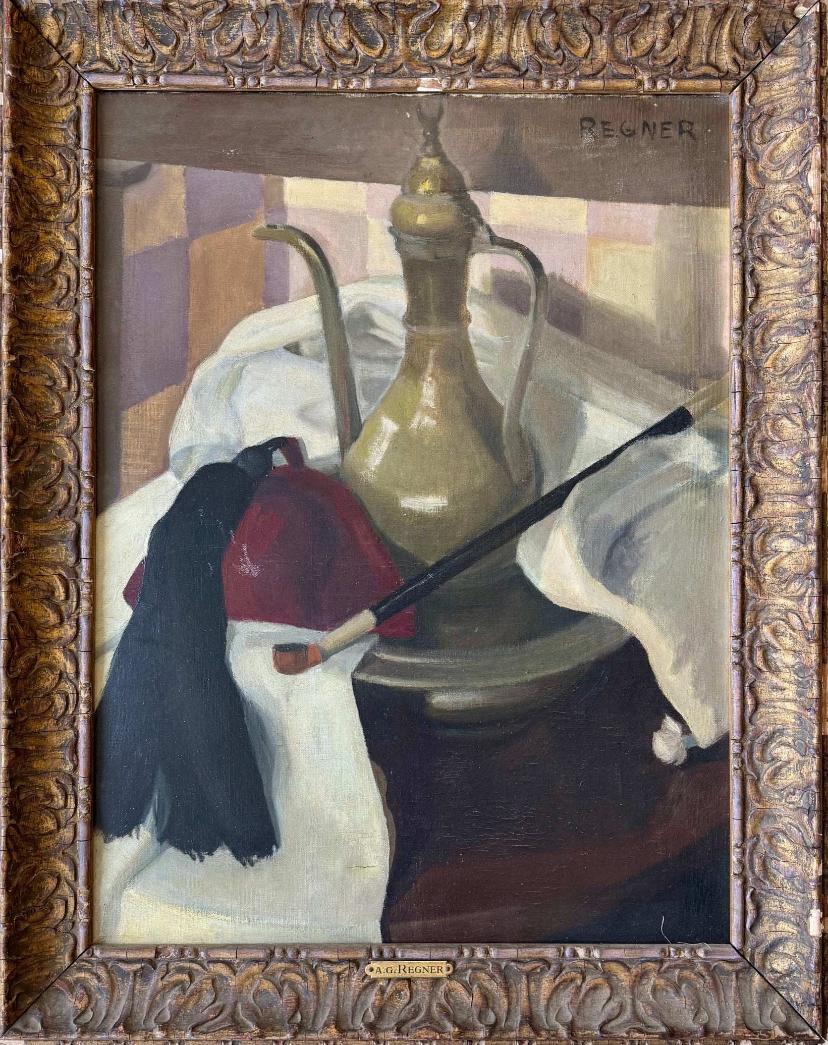 Heritage - 1950s Still Life with Green Vessel by Regner (28 x 22)