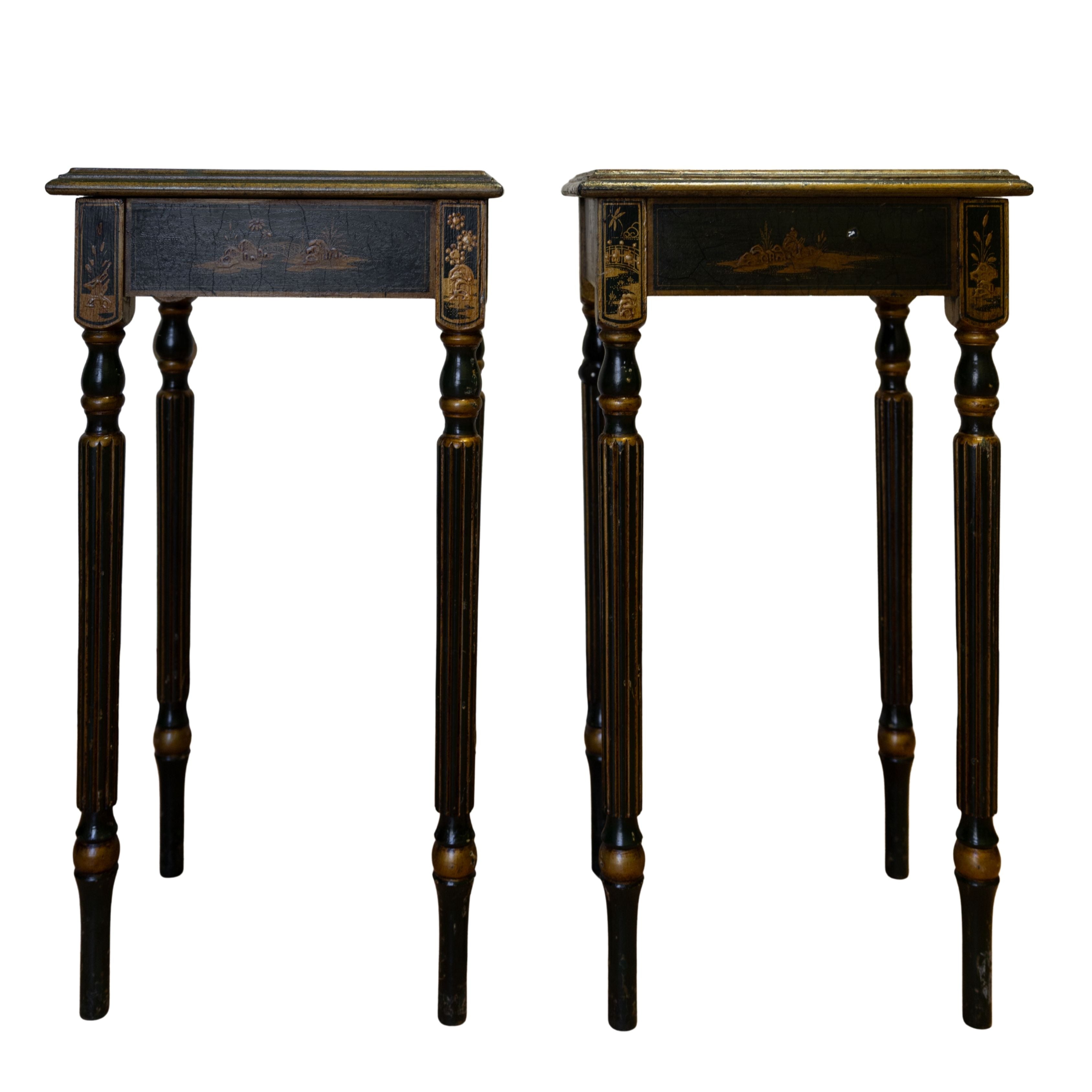 Louis XVI Green Side Table