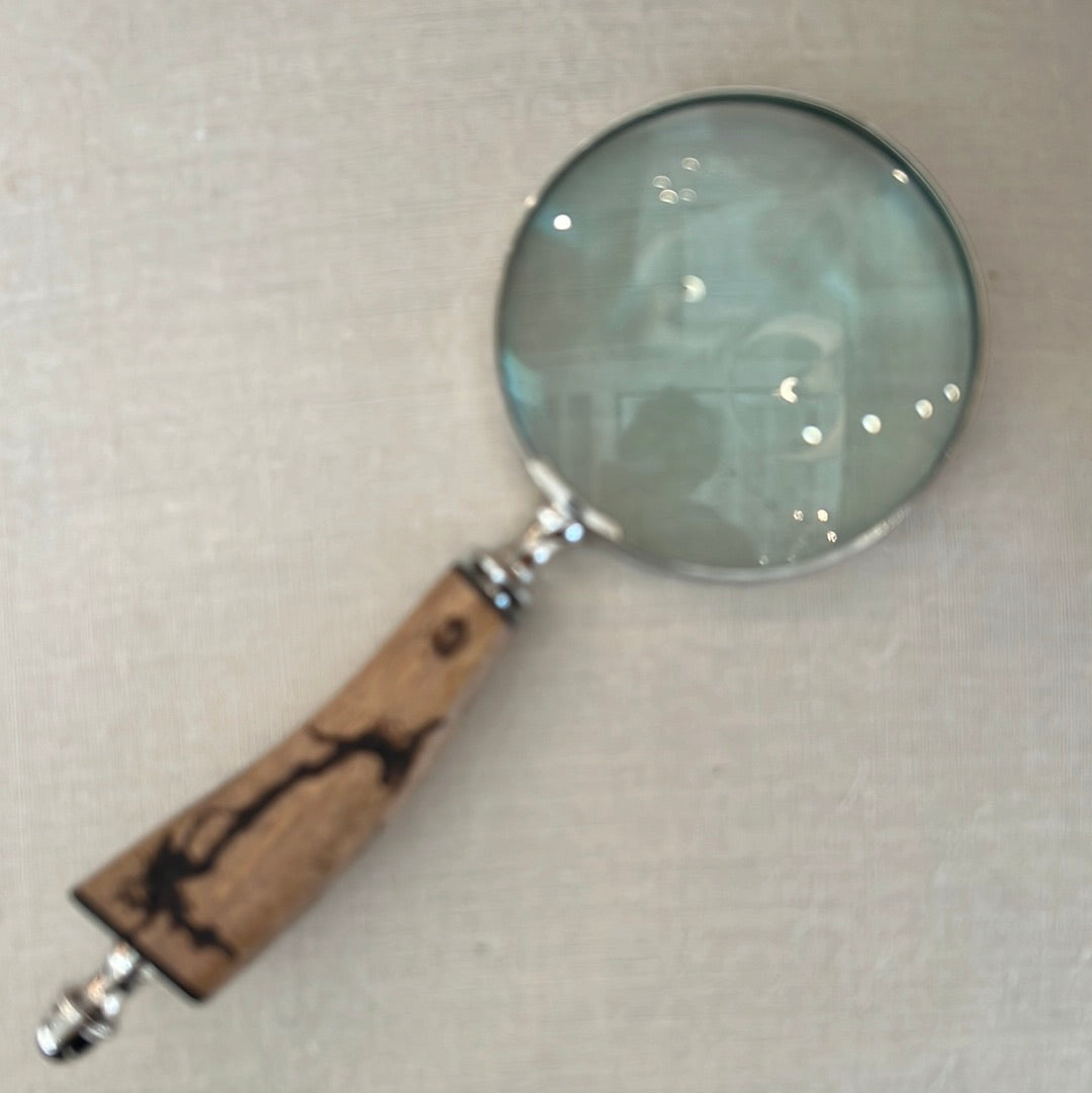 Alum Brass Wood Magnifier