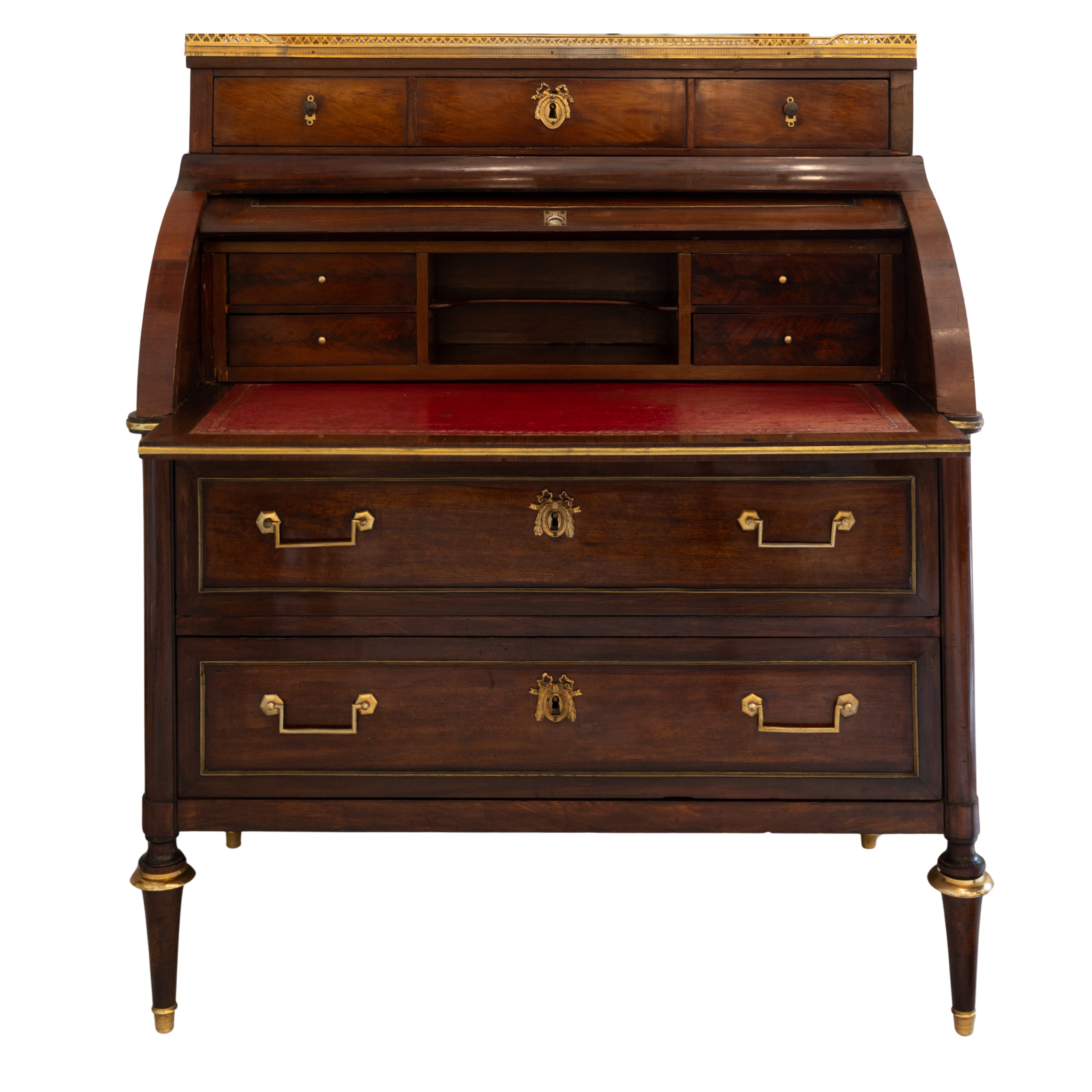 English Rolltop Mahogany Desk