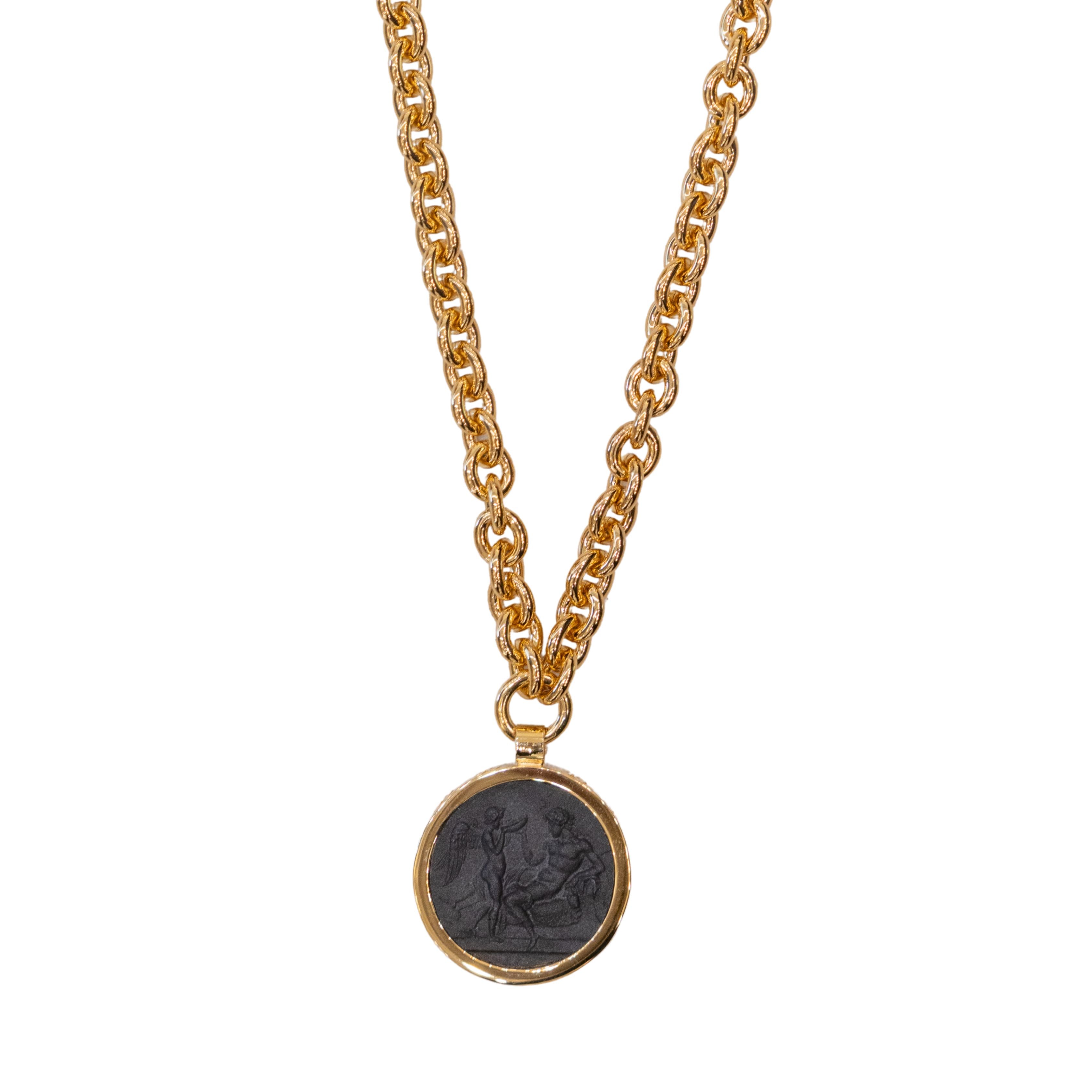 Black Cupido e Bacco Necklace
