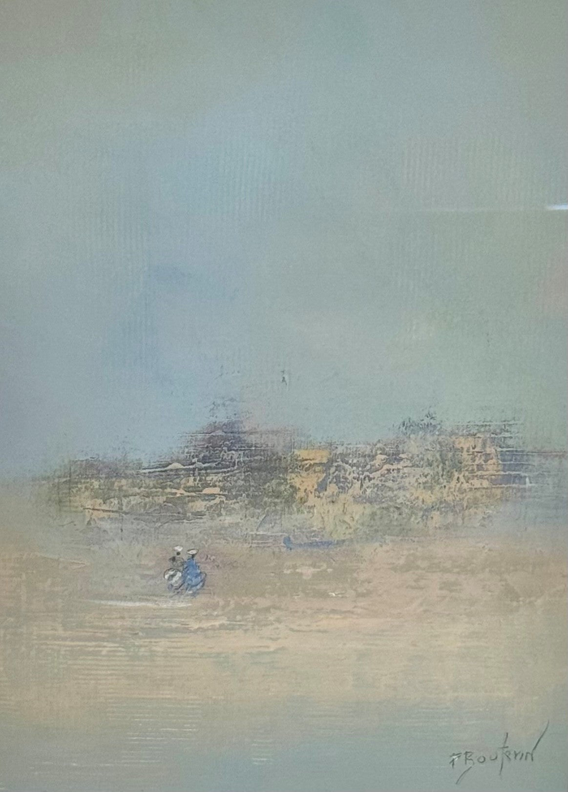 Pascal Bouterin - Une Promenade sur la Plage (12.5 x 9.5)
