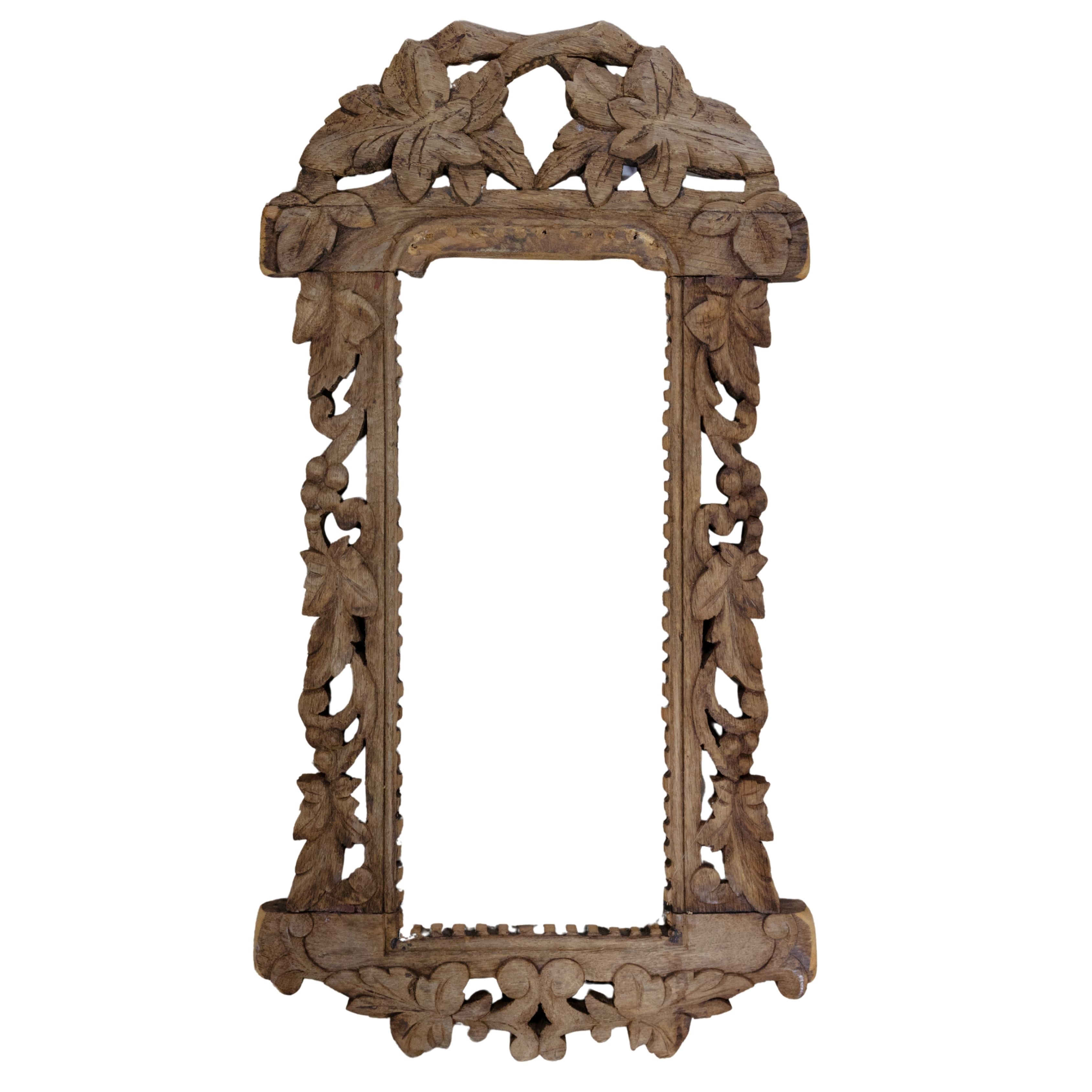 Leaves Carved Oak Frame