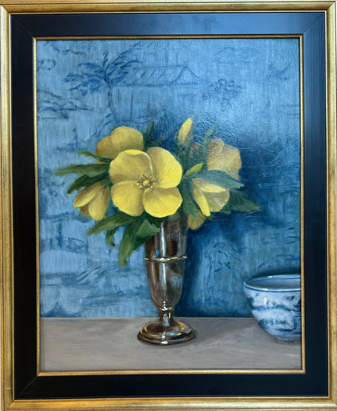 Ginny Williams - Still Life with Yellow, Blue and White (24 x 20)