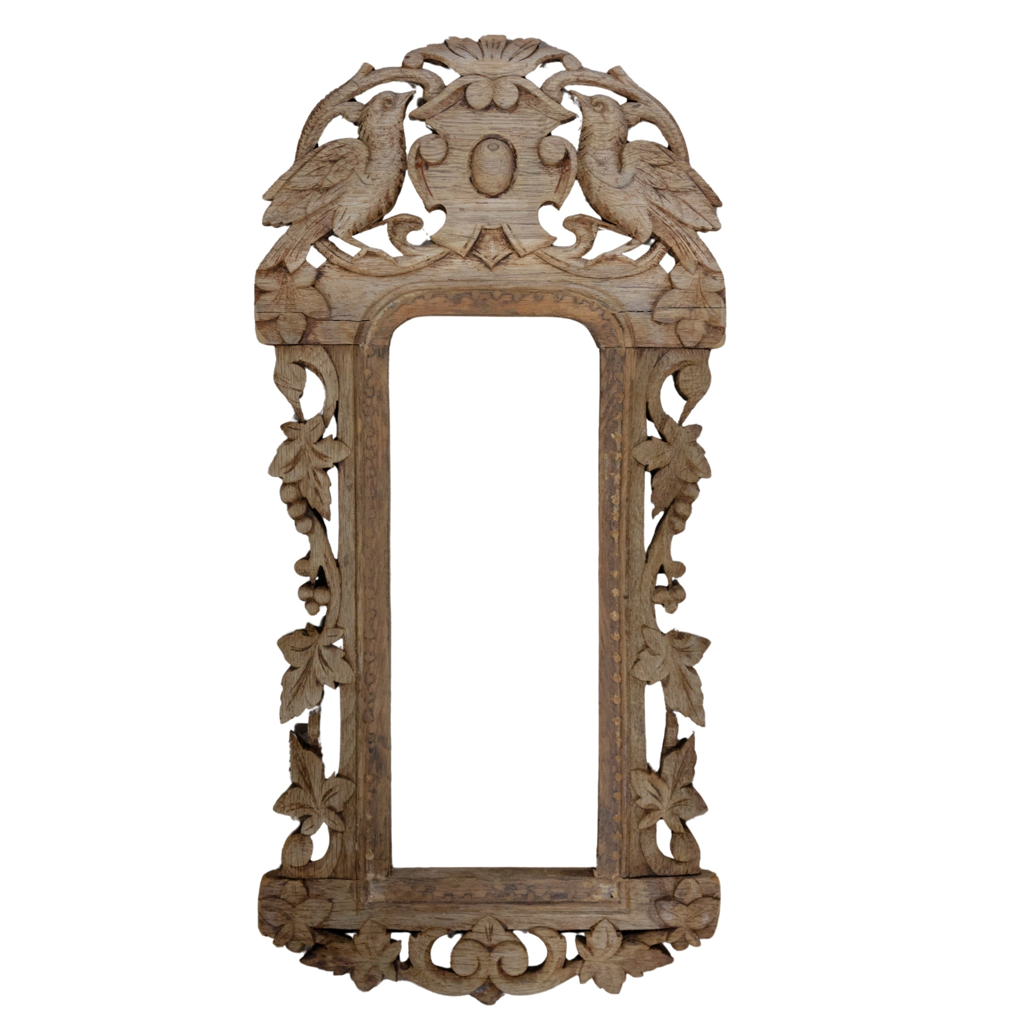 Bird Carved Oak Frame
