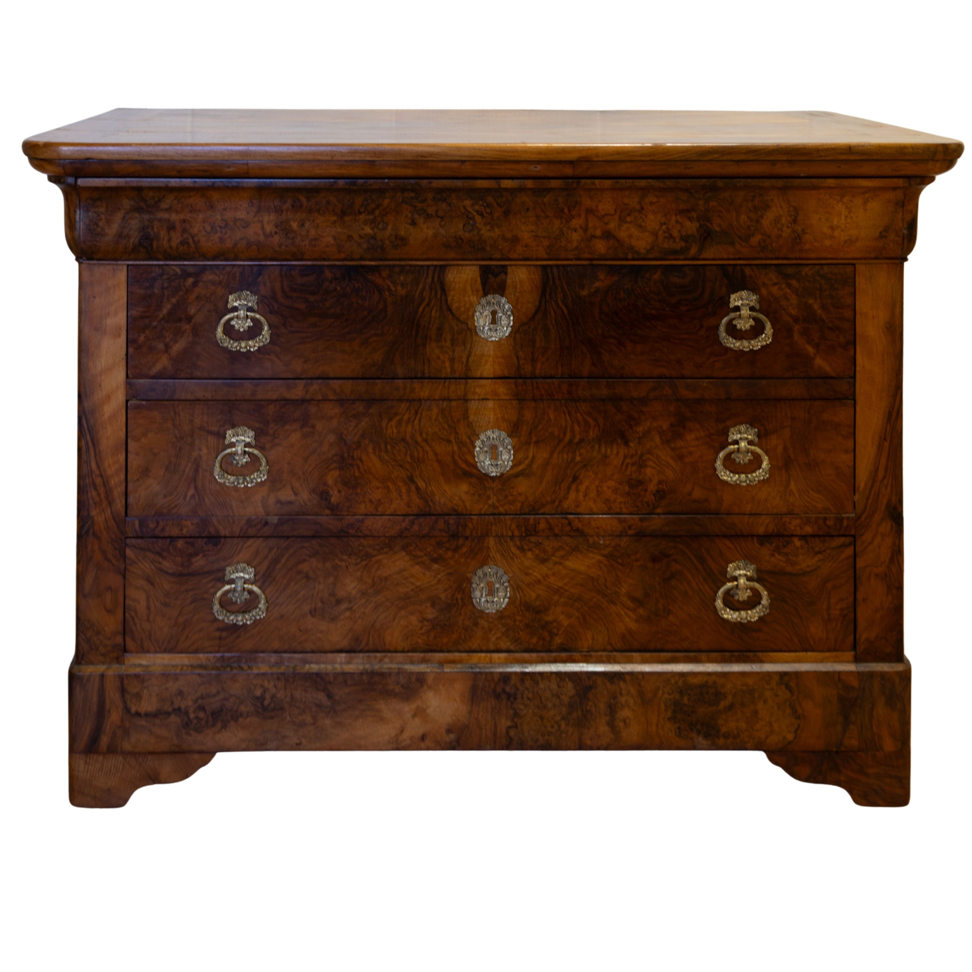 Walnut Louis Philippe Commode with Hardware