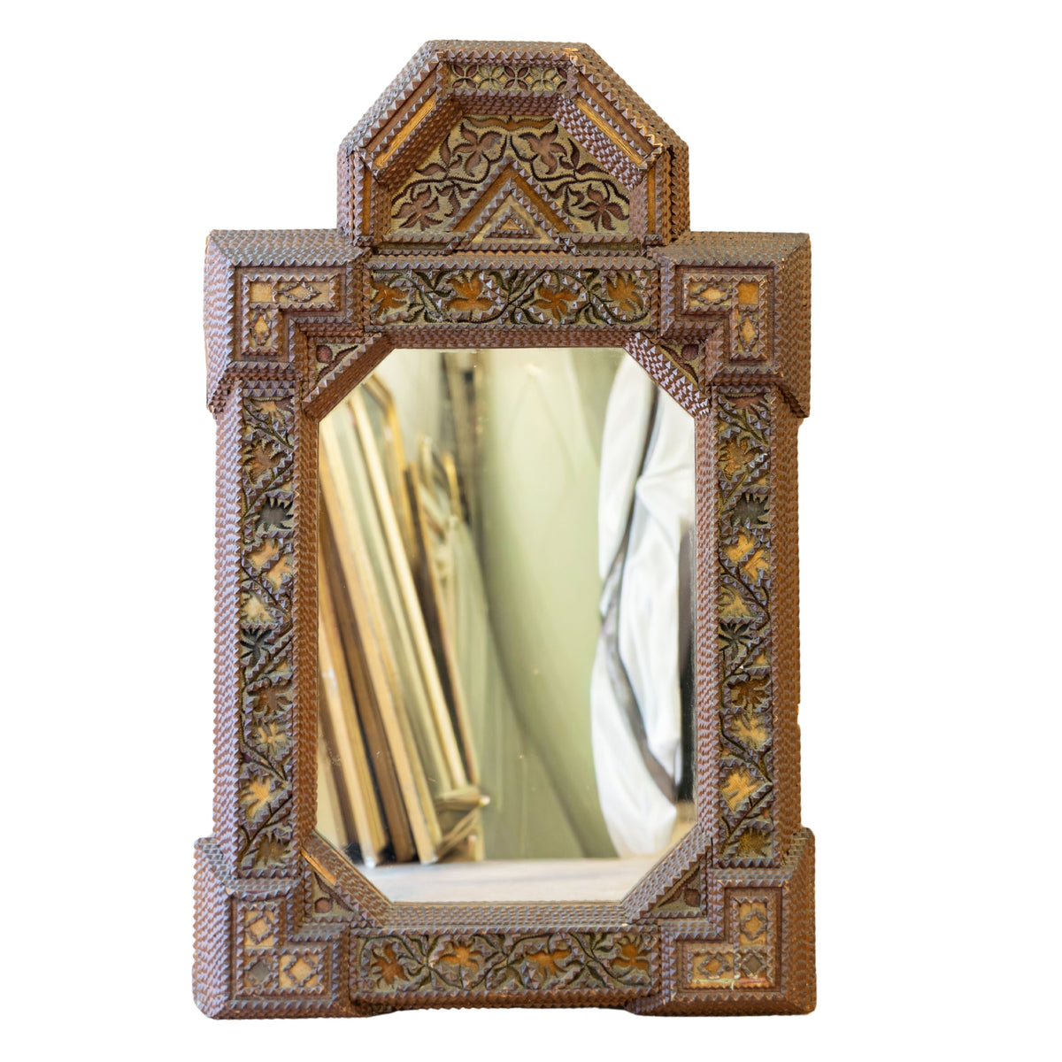 Tramp Art Mirror 1930s