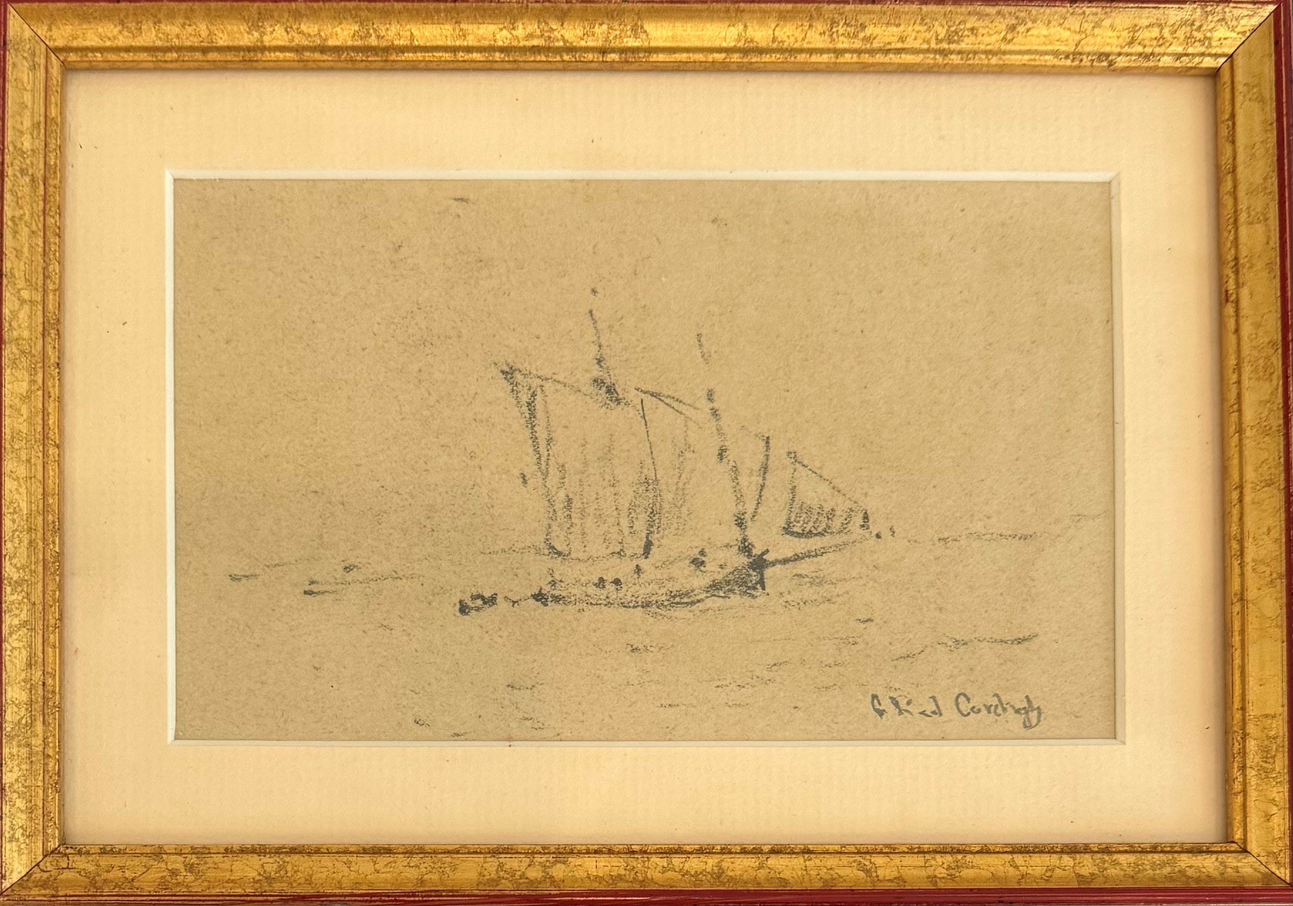 Heritage - Sailboat Sketch by Georges Ricard Cordingley (5.5 x 8)