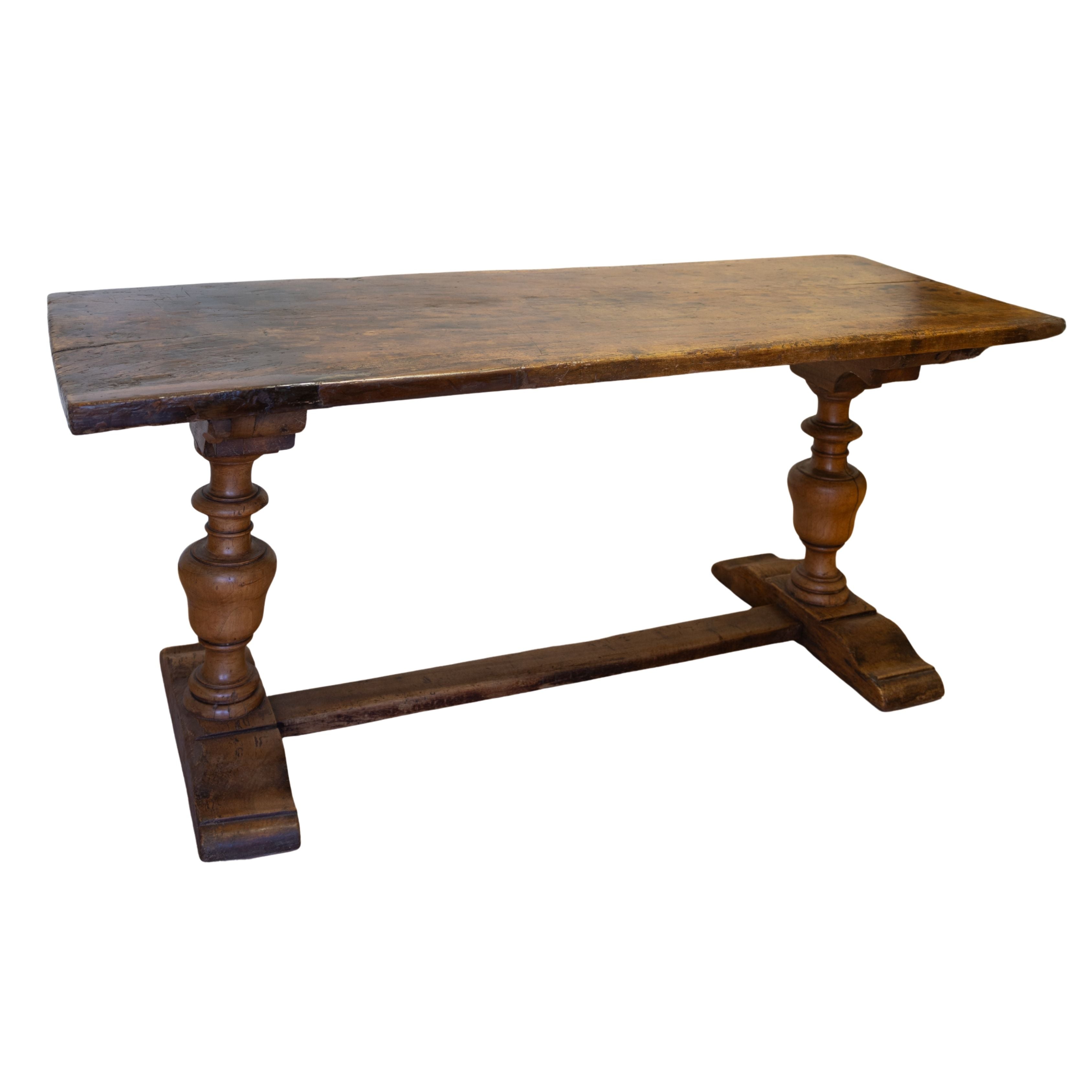 18th Italian Walnut Console 68x26x29H