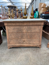 Load image into Gallery viewer, Light Burled Walnut Louis Philippe Commode w/ White Marble