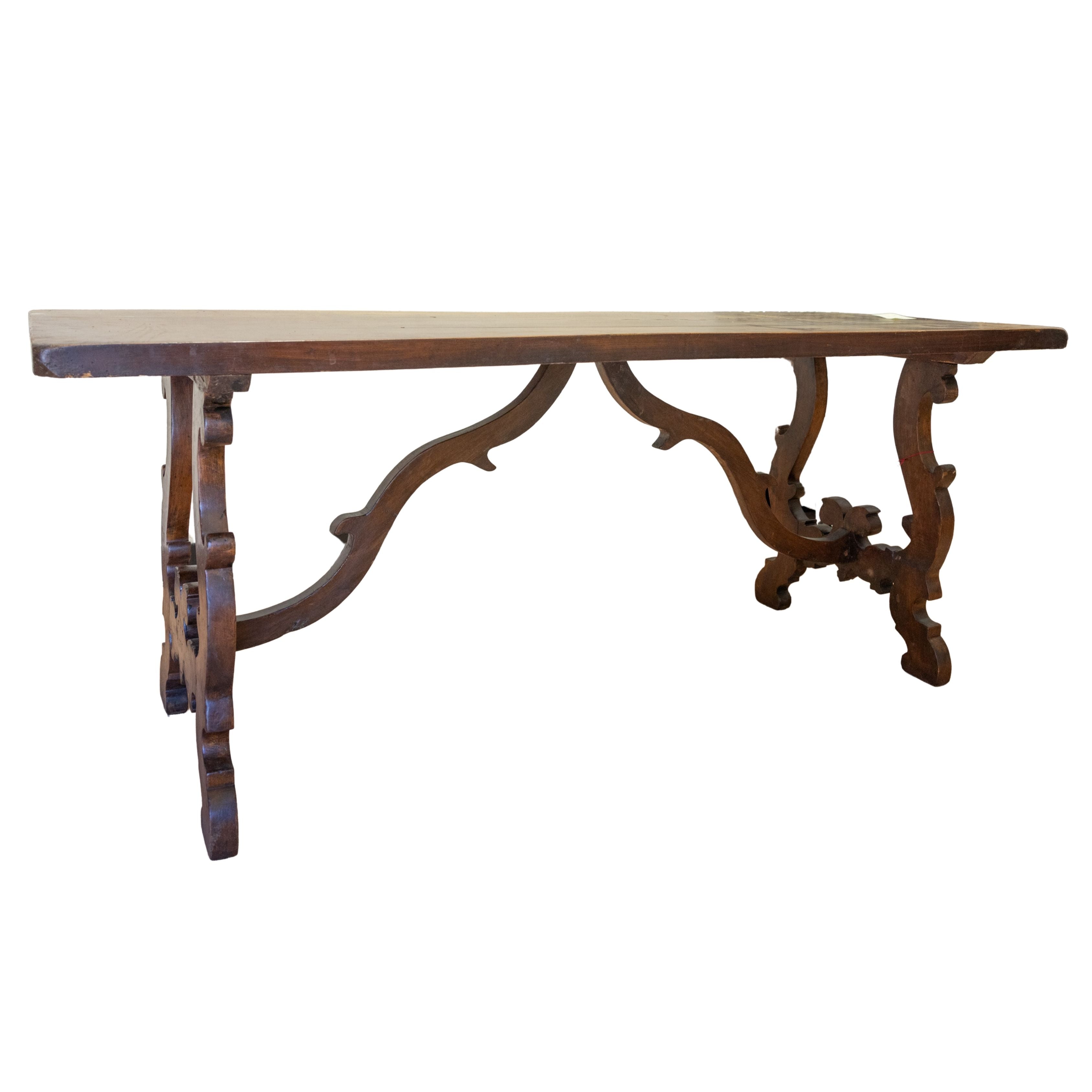 Italian Dining Table Carved Trussle