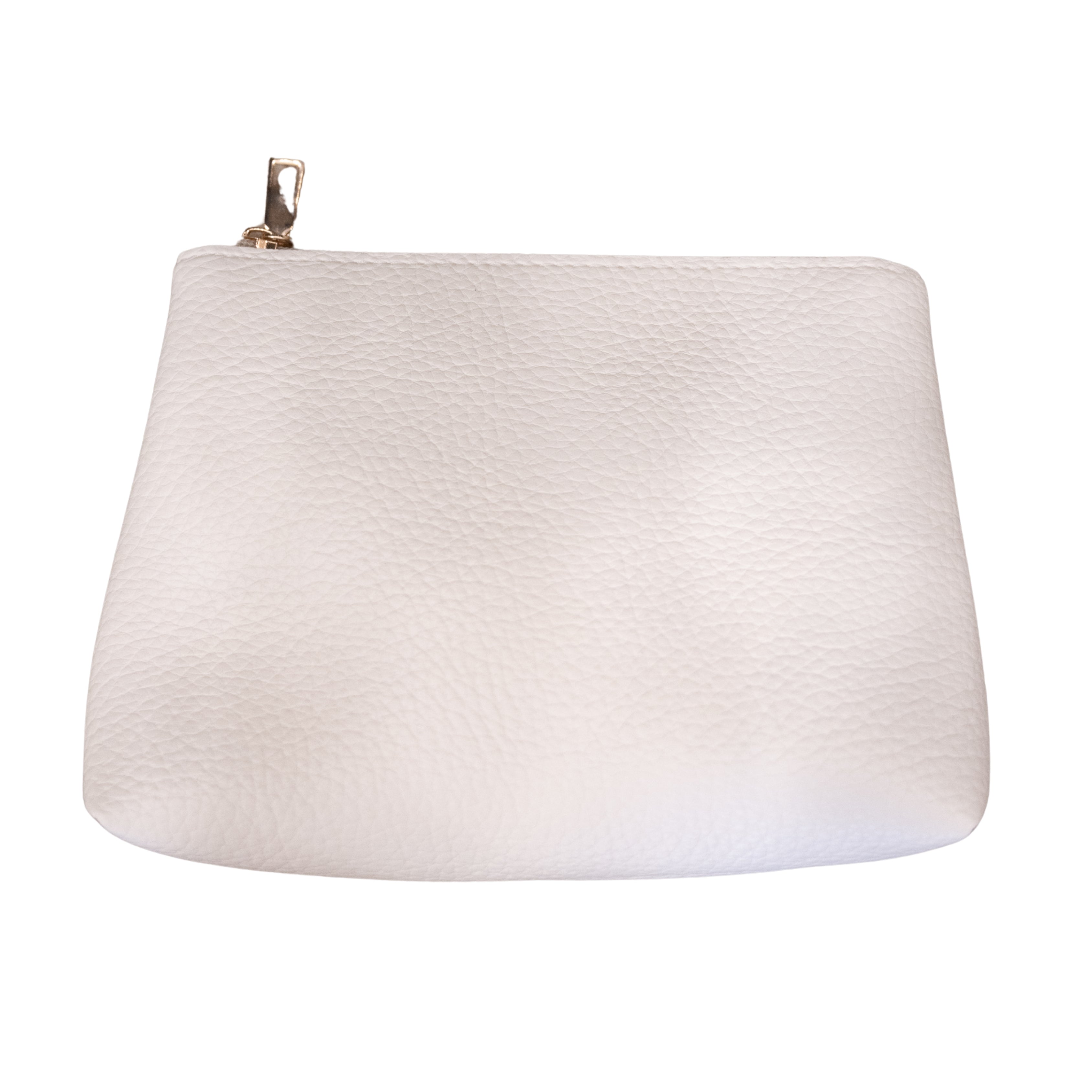White Faux Leather Shoulder Bag