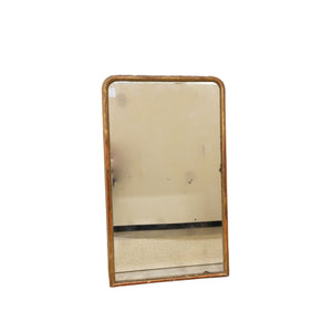 Gold Rectangular Mirror with Rounded Corners