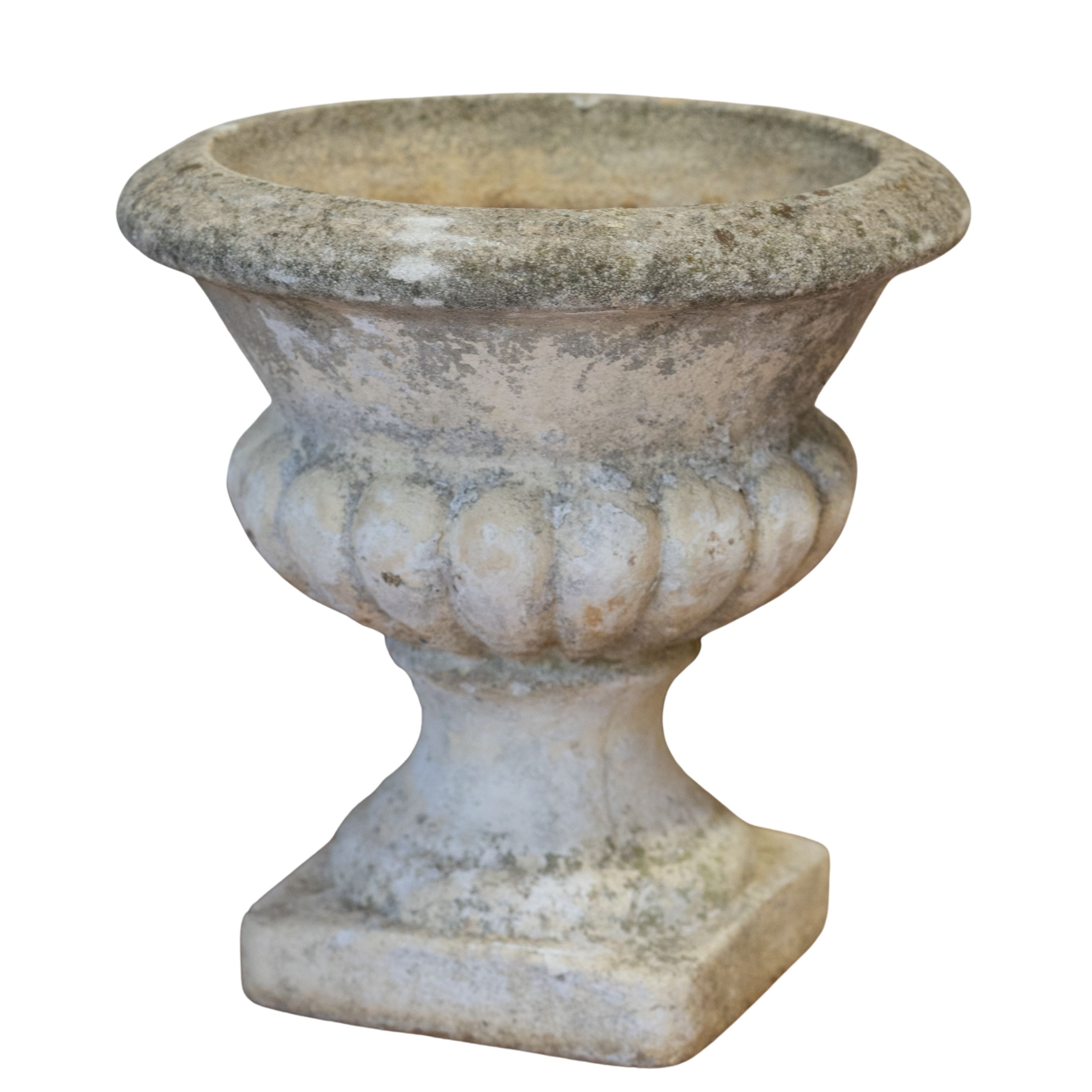 Pair of Concrete Small Planters