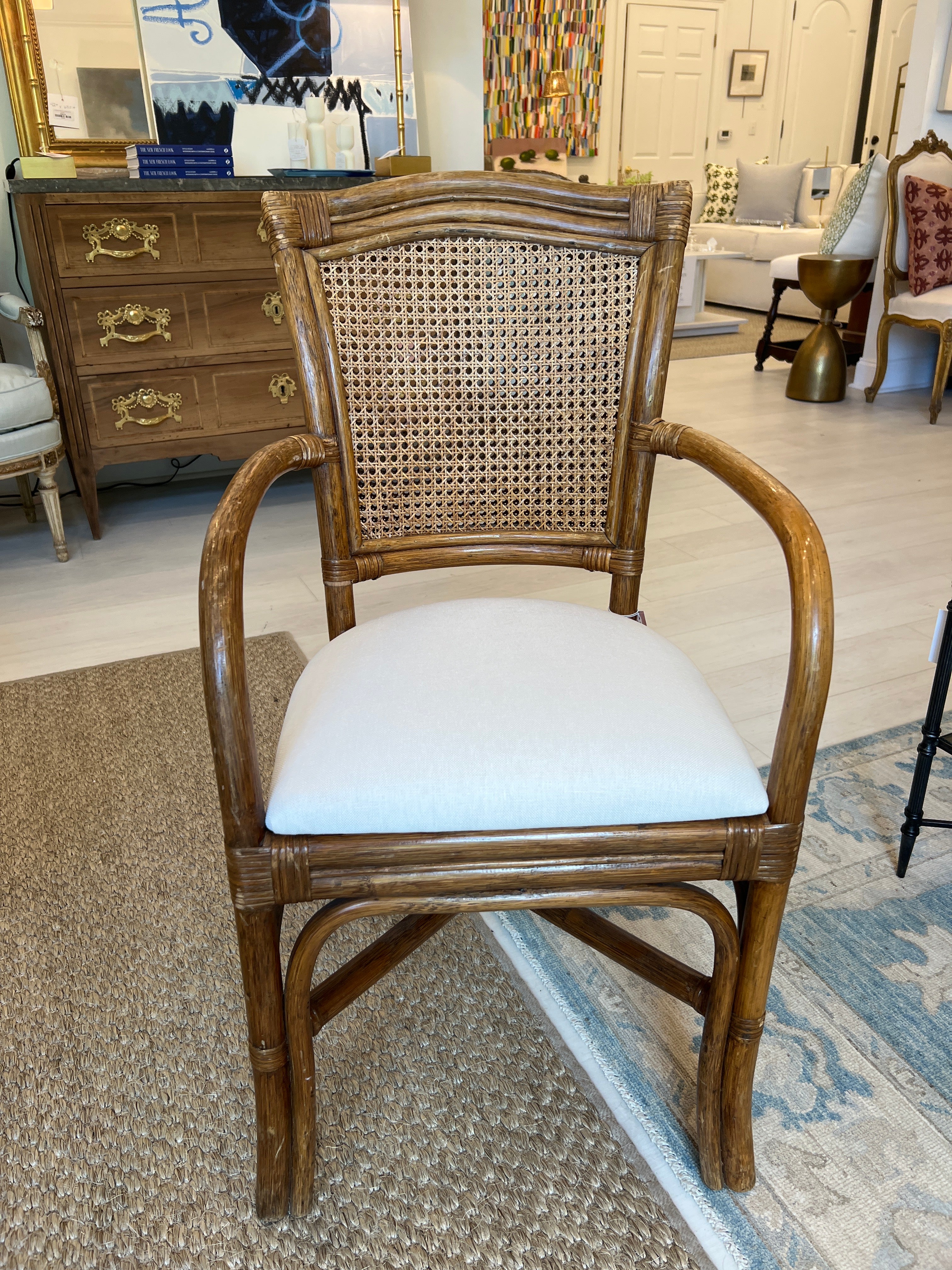 Pair of 1950s Caned Dining Chairs