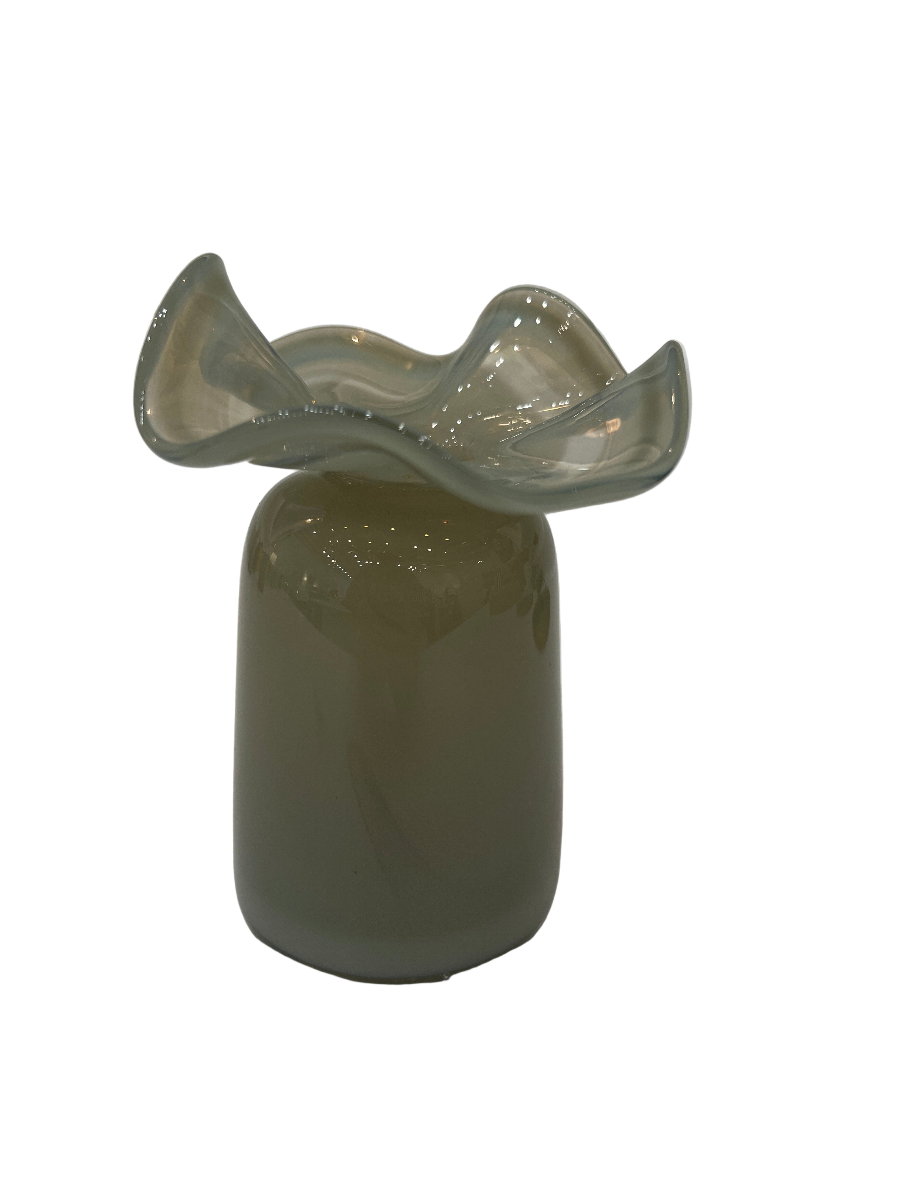 Grey Ruffle Bud Vase