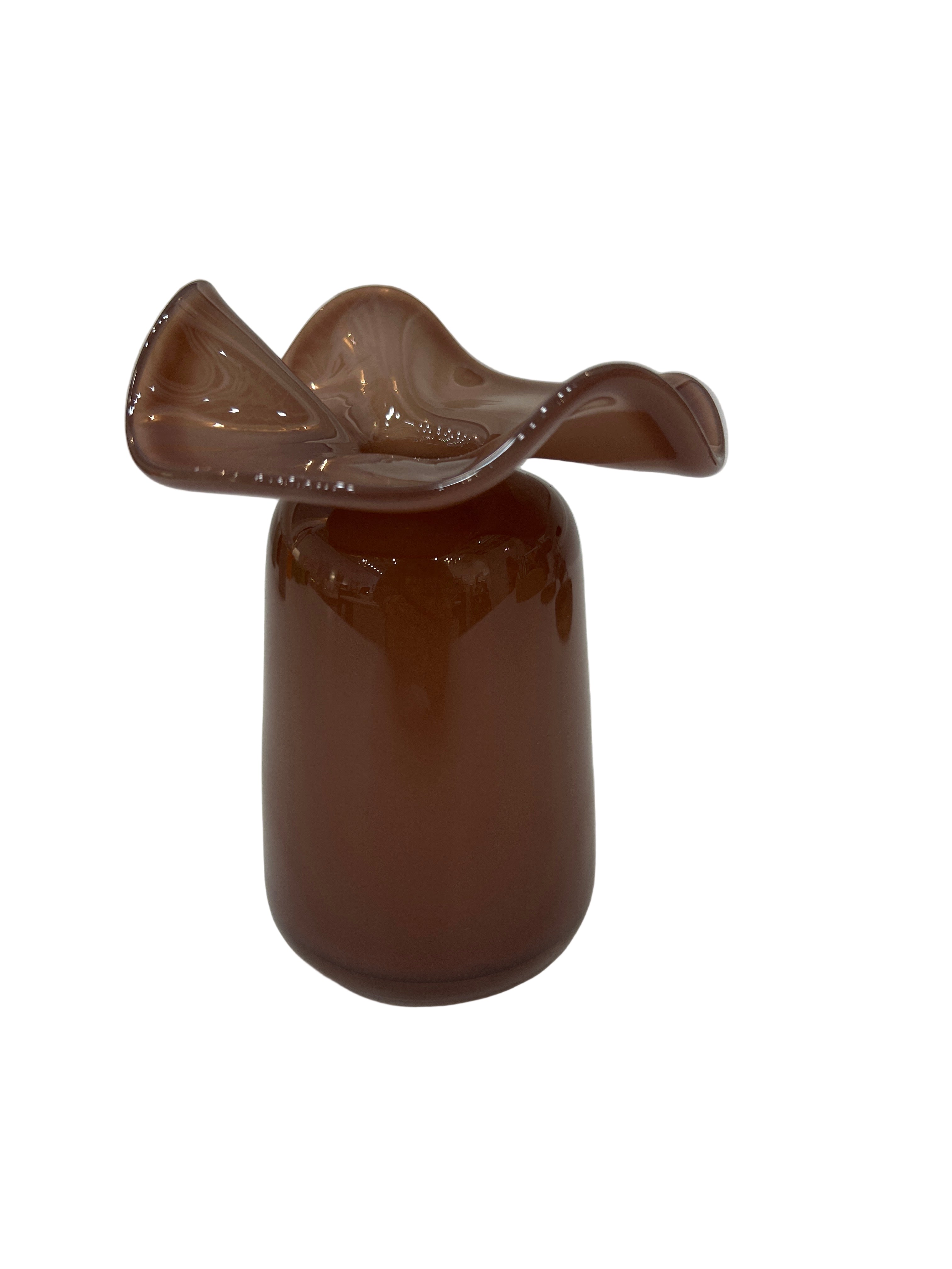 Aubergine Ruffle Bud Vase