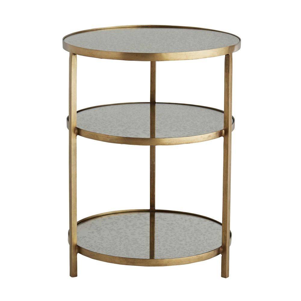 3-Tier Mirror & Brass End Table