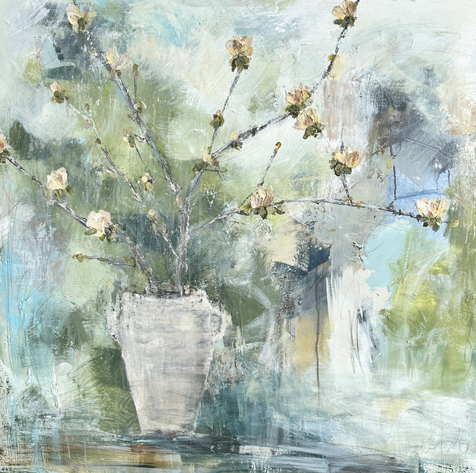 Melissa Payne Baker - First Blooms (42 x 42)