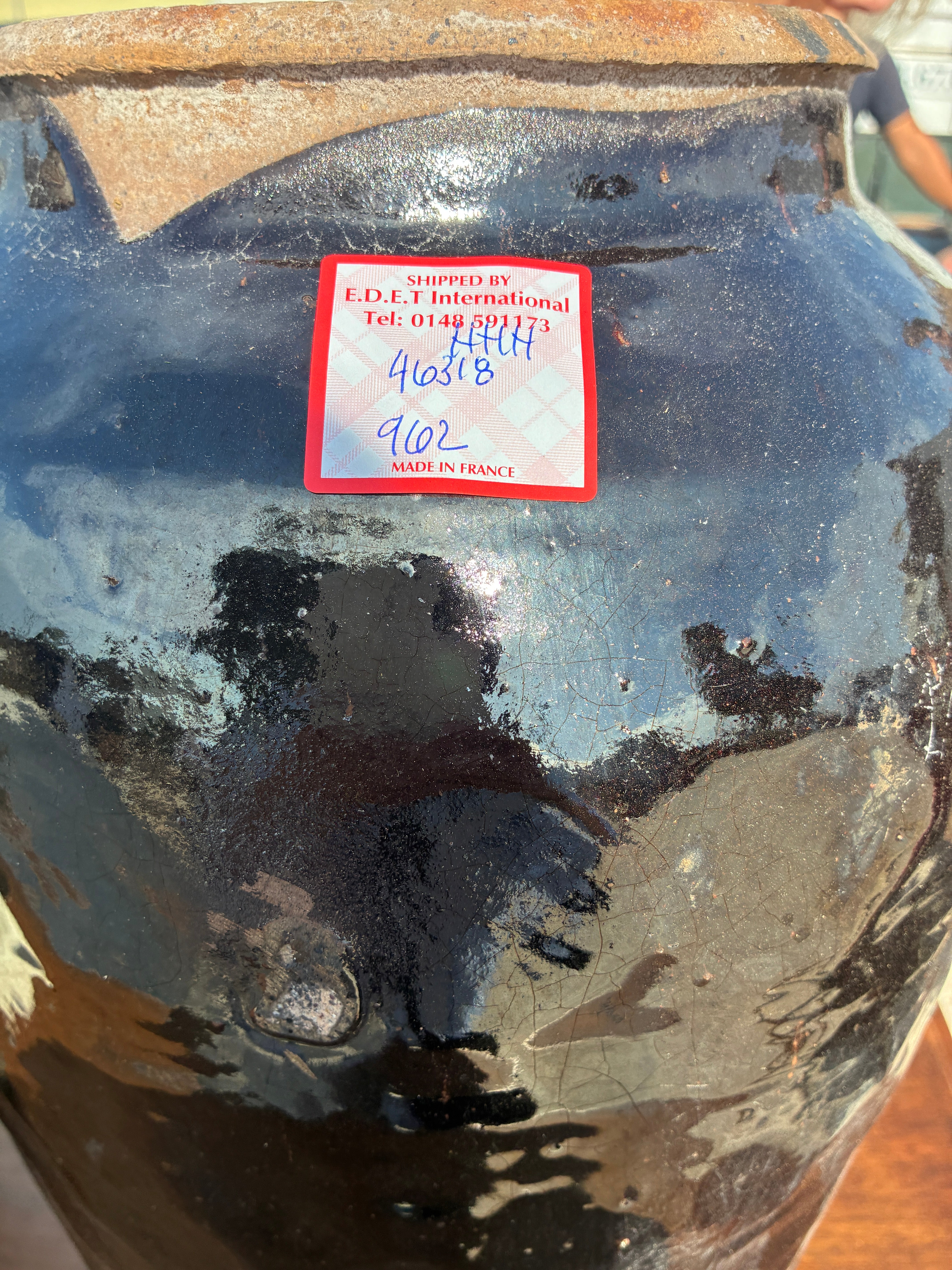 Tall Black Pot Vessel