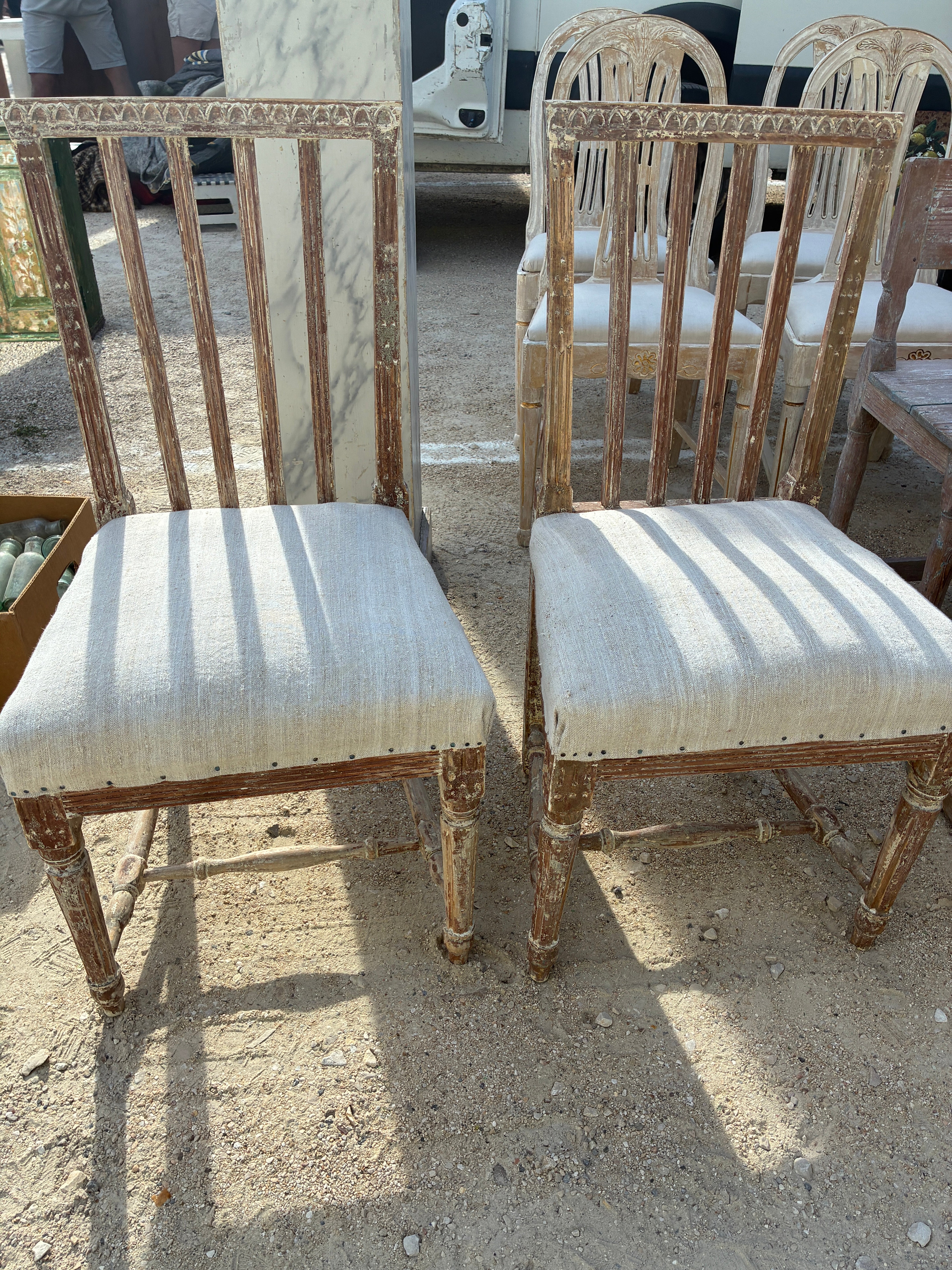 Pair of 18th C Swedish Chairs